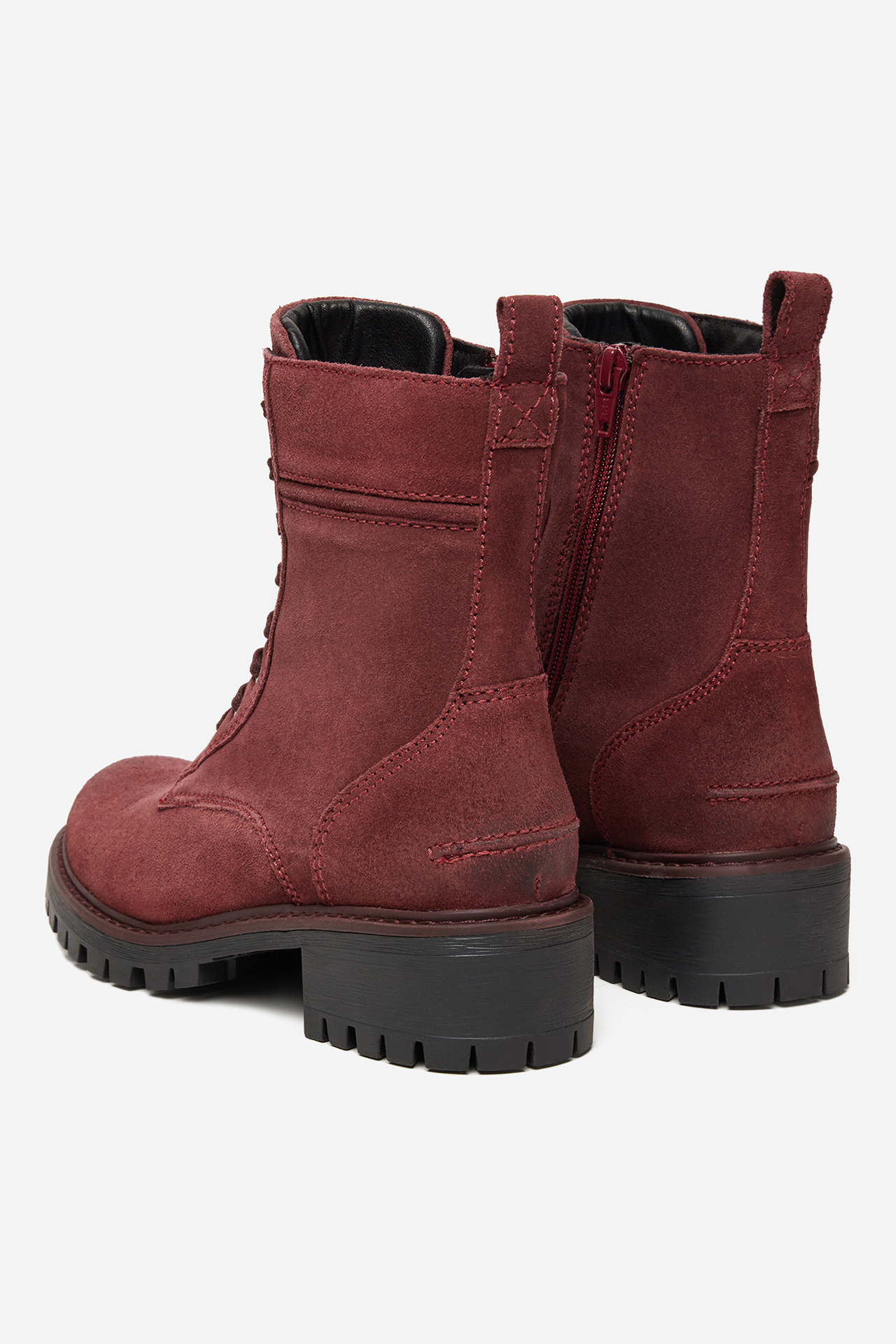 Šnurovacie topánky Bordó