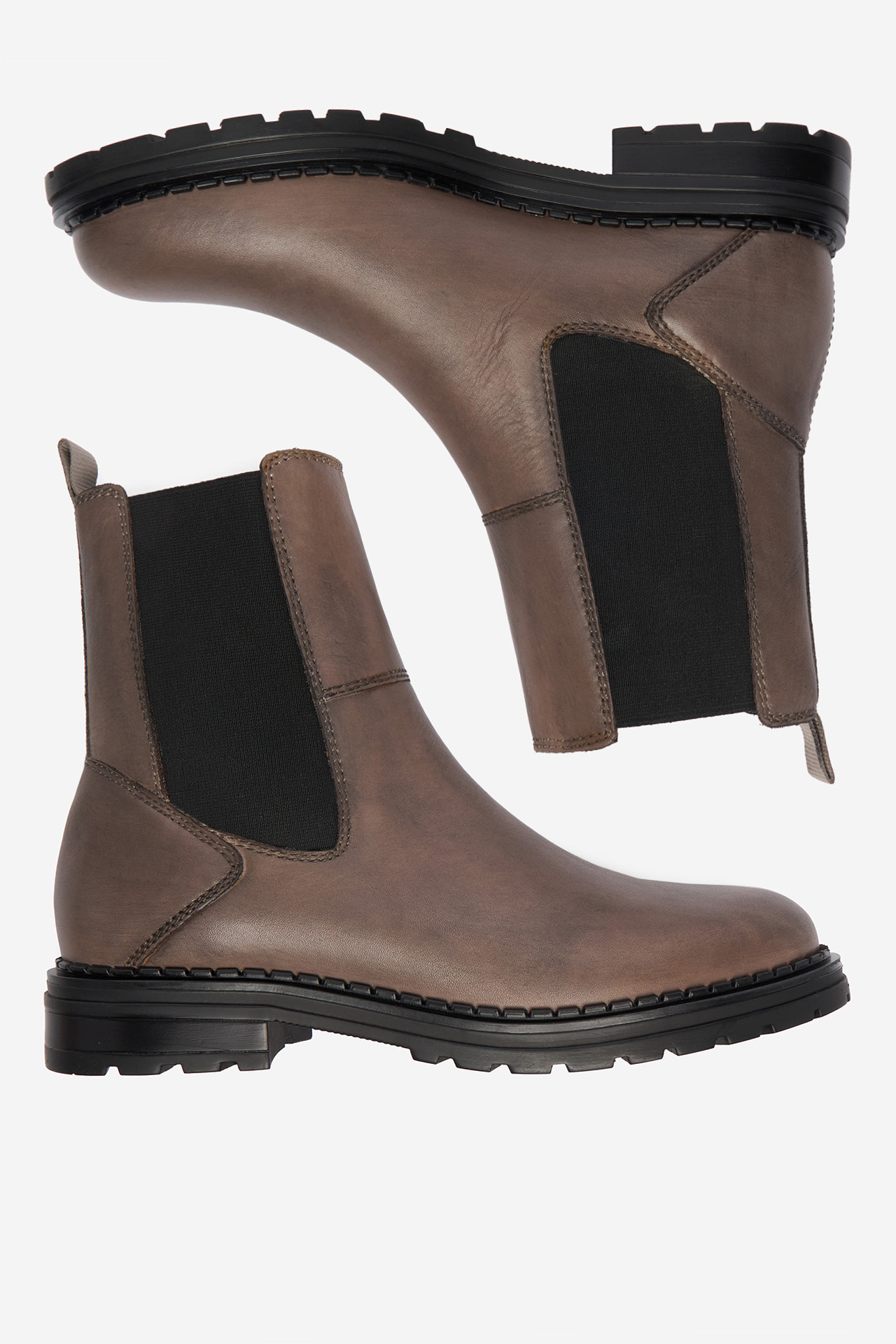 Kotníková obuv s elastickým prvkem Tmavě šedá