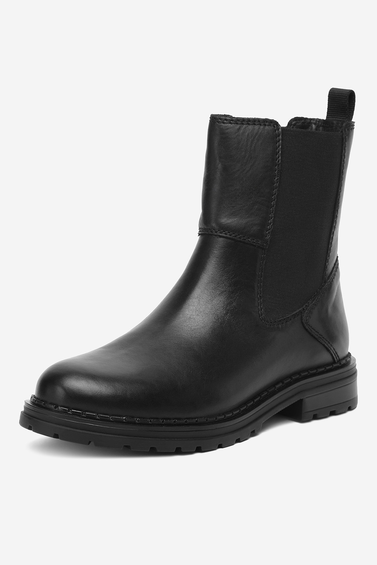 Kotníková obuv s elastickým prvkem Černá