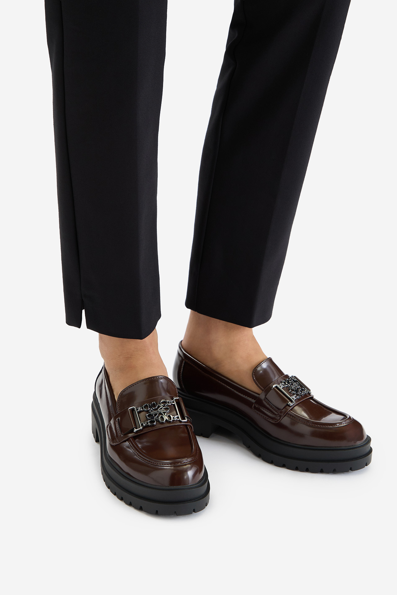 Loafersy Tmavě hnědá