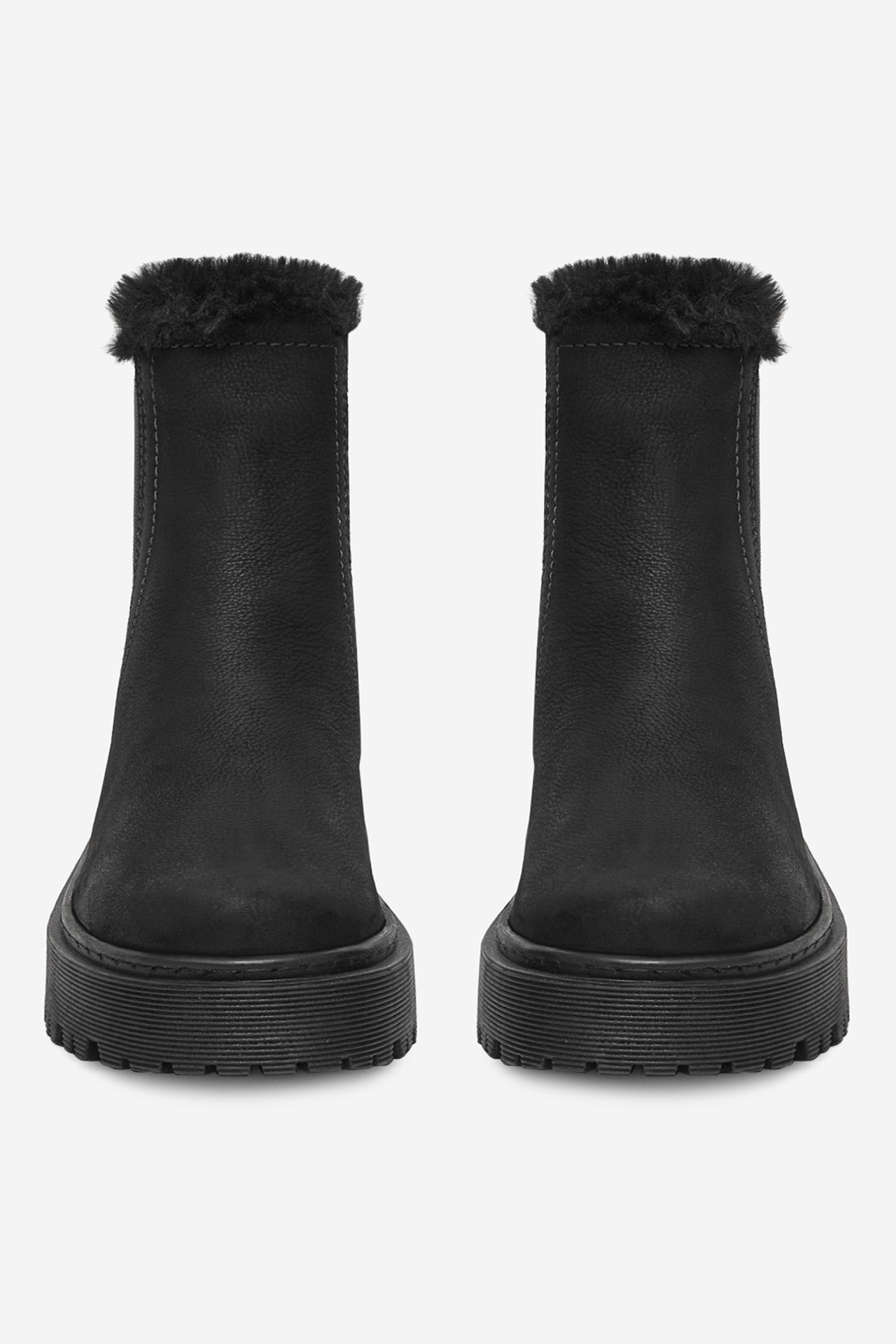 Kotníková obuv s elastickým prvkem Černá