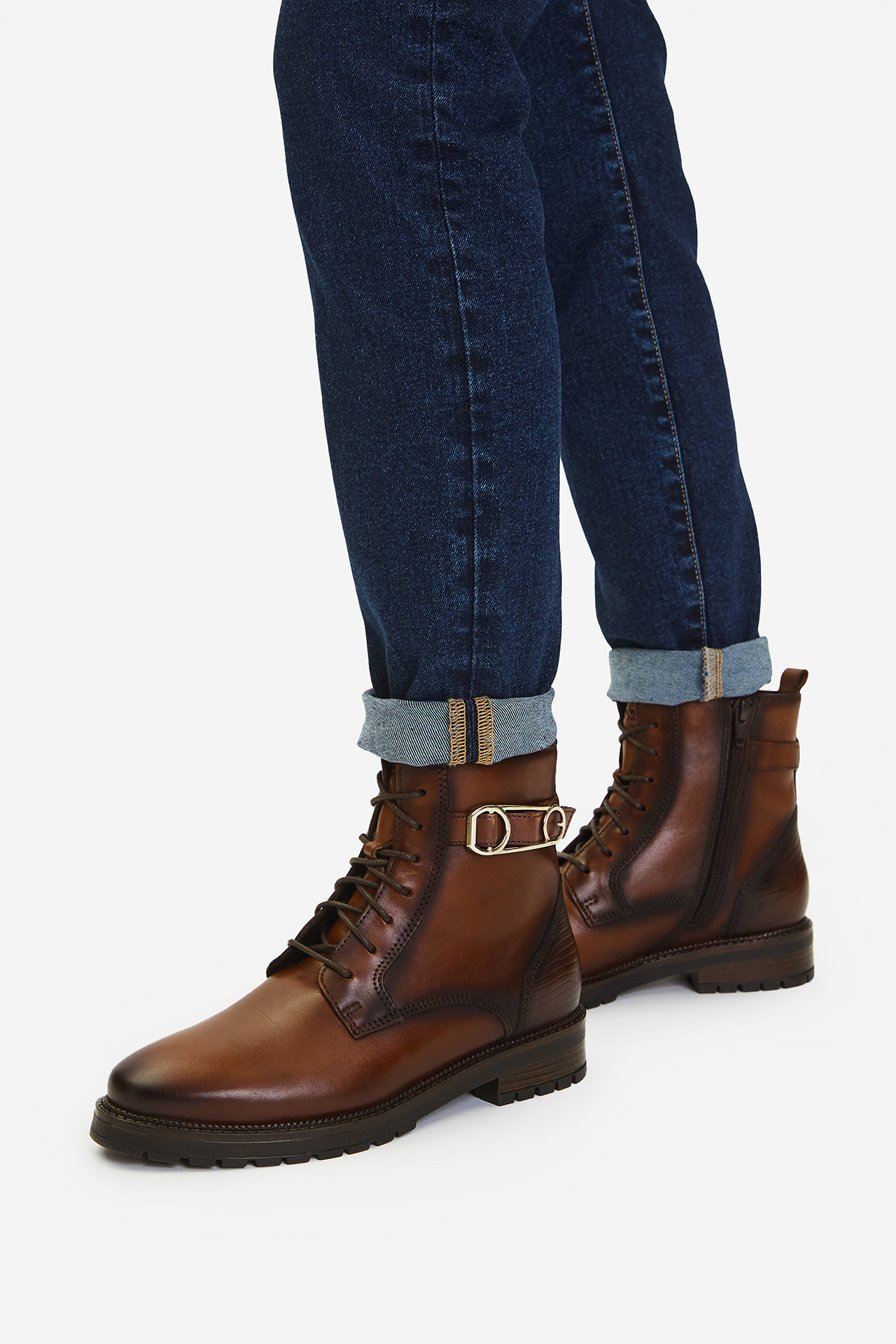 Kotníková obuv Hnědá