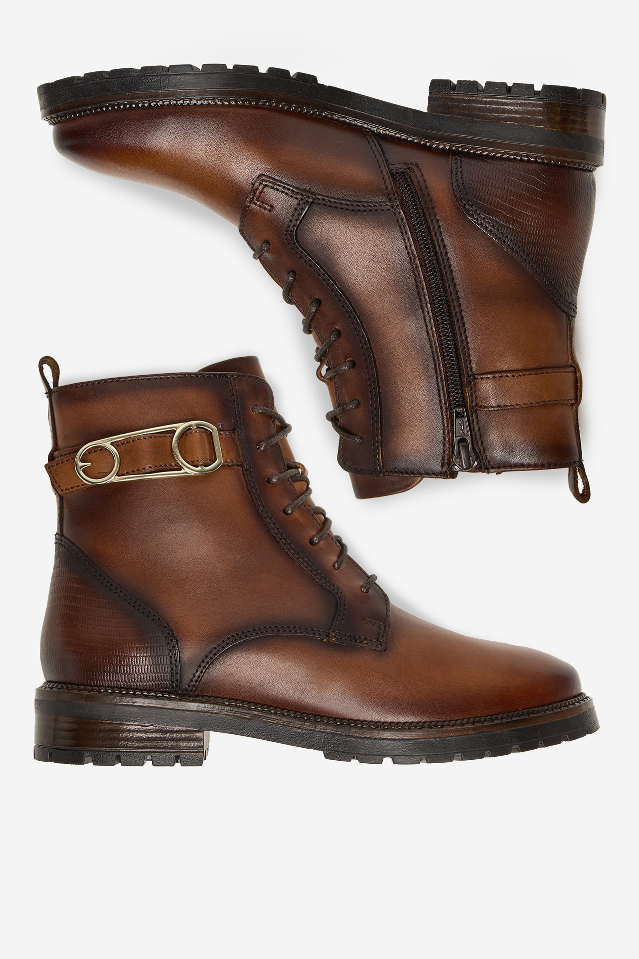 Kotníková obuv Hnědá