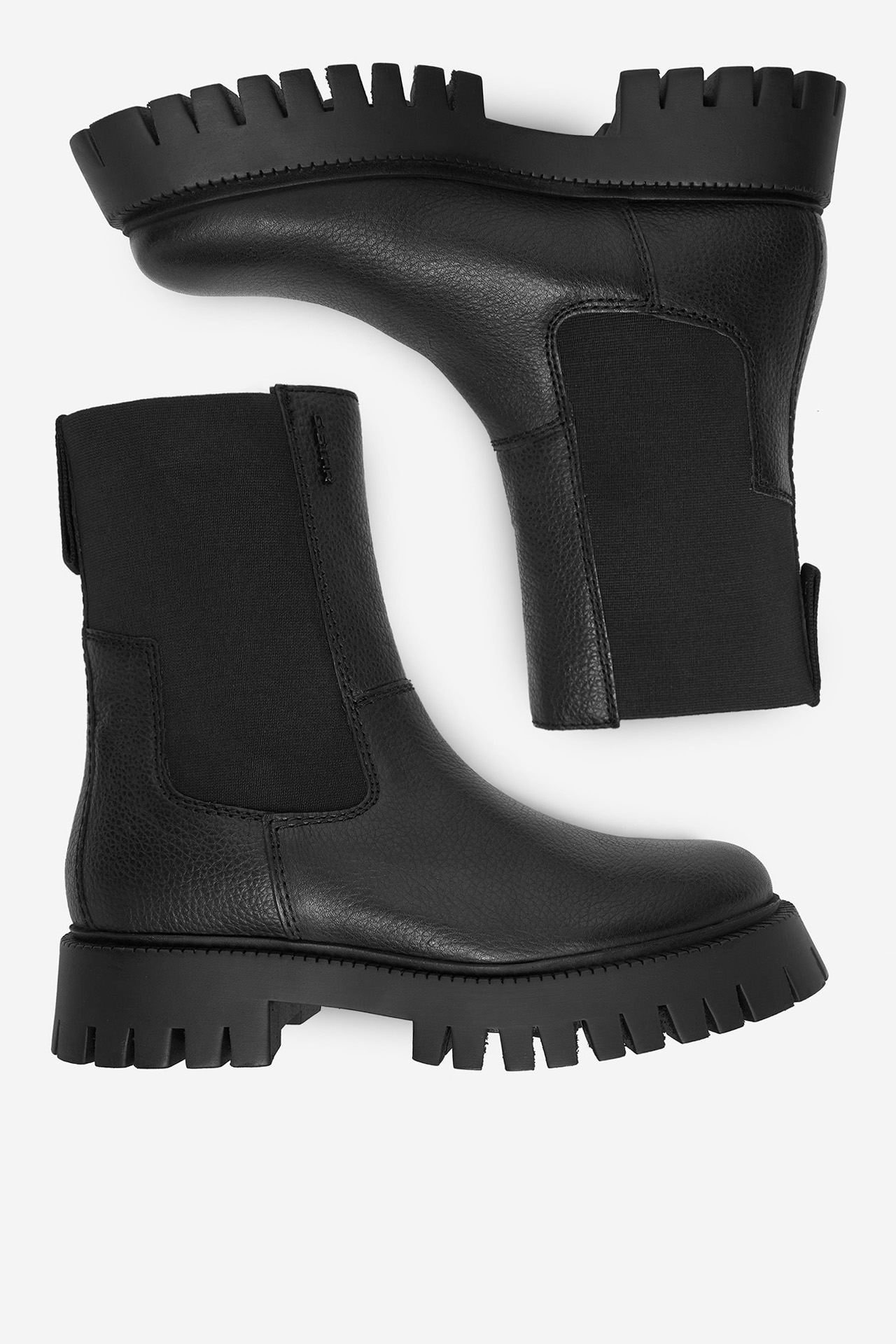 Kotníková obuv s elastickým prvkem Černá