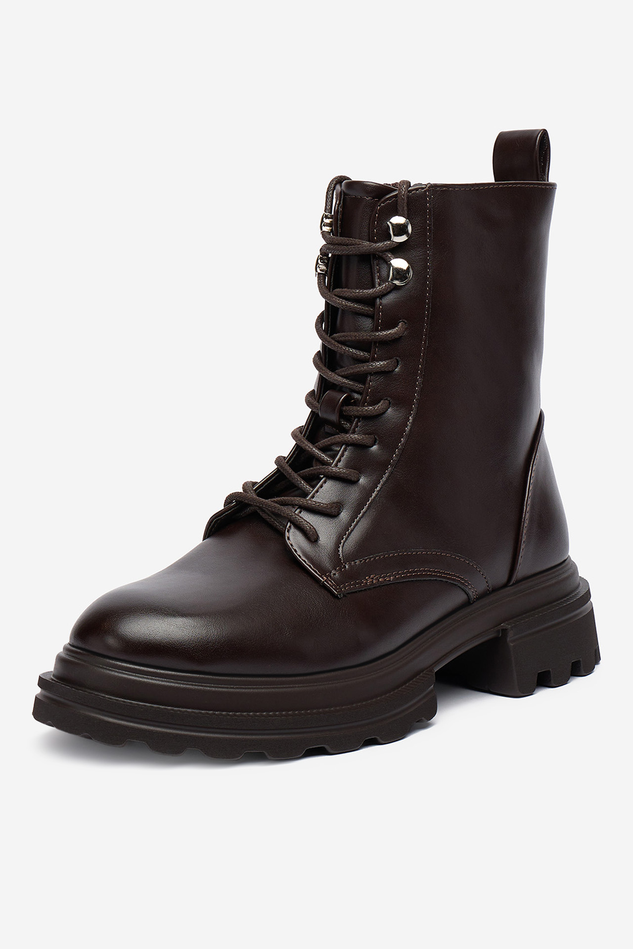 Kotníková obuv Tmavě hnědá