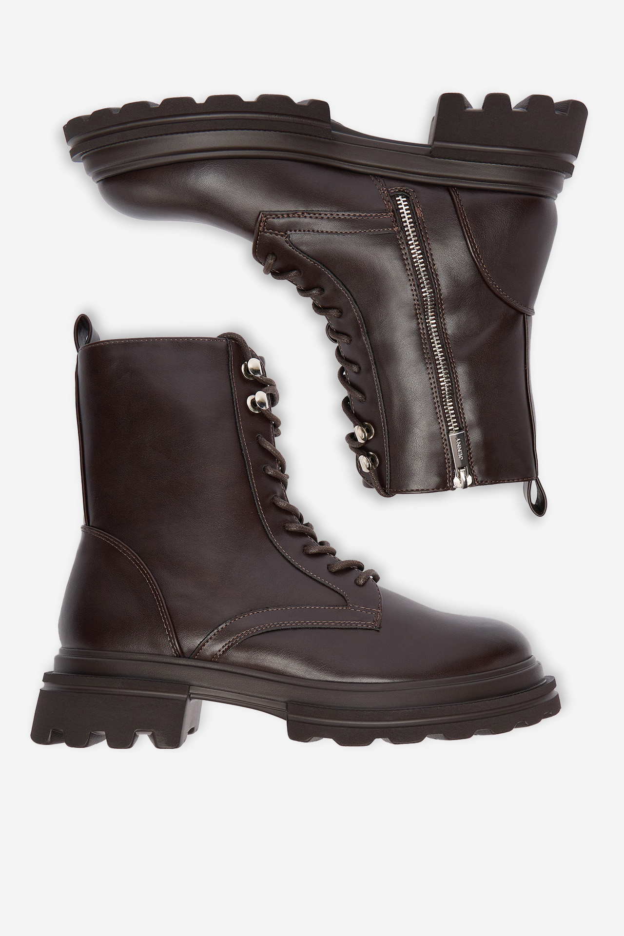 Kotníková obuv Tmavě hnědá