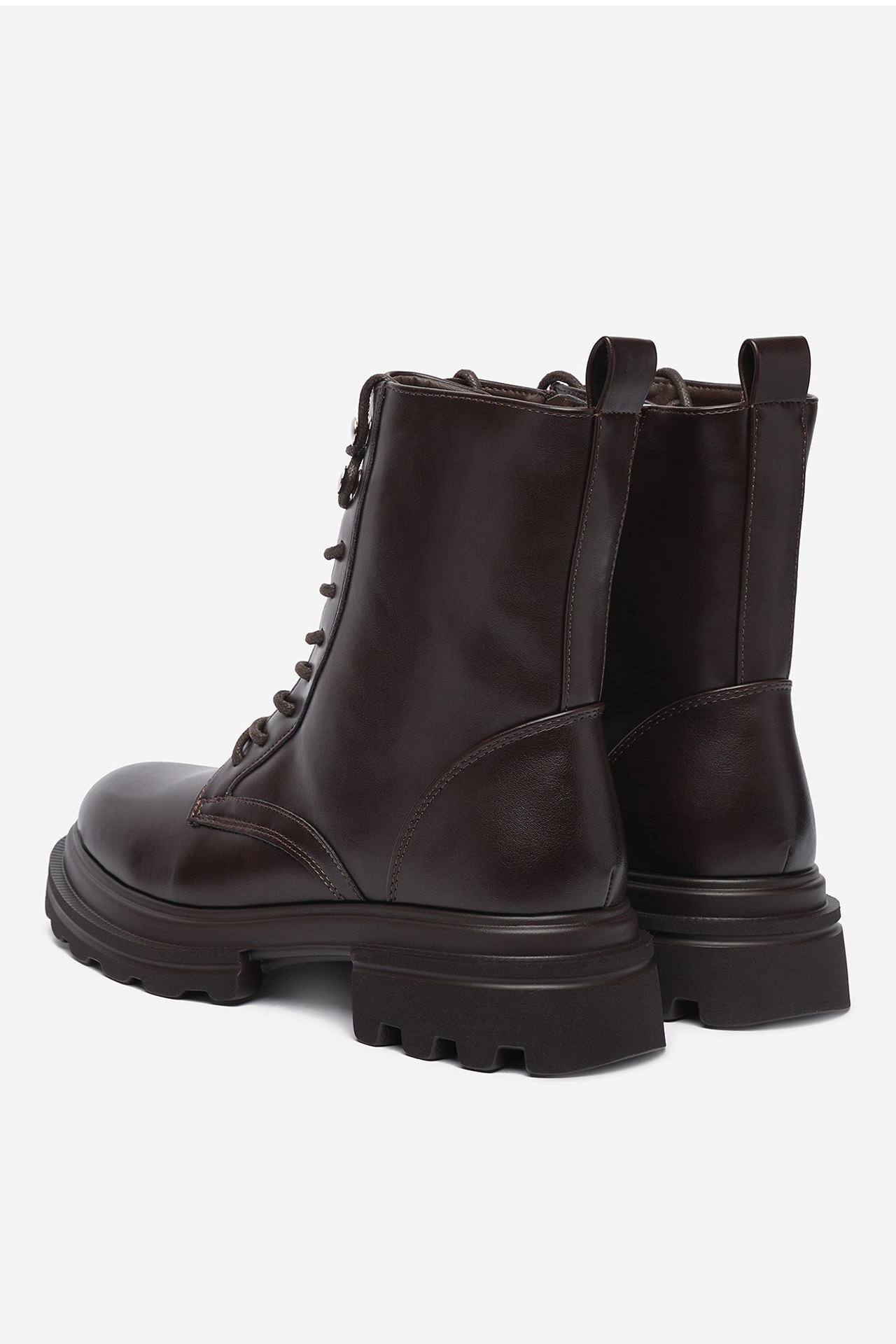 Kotníková obuv Tmavě hnědá