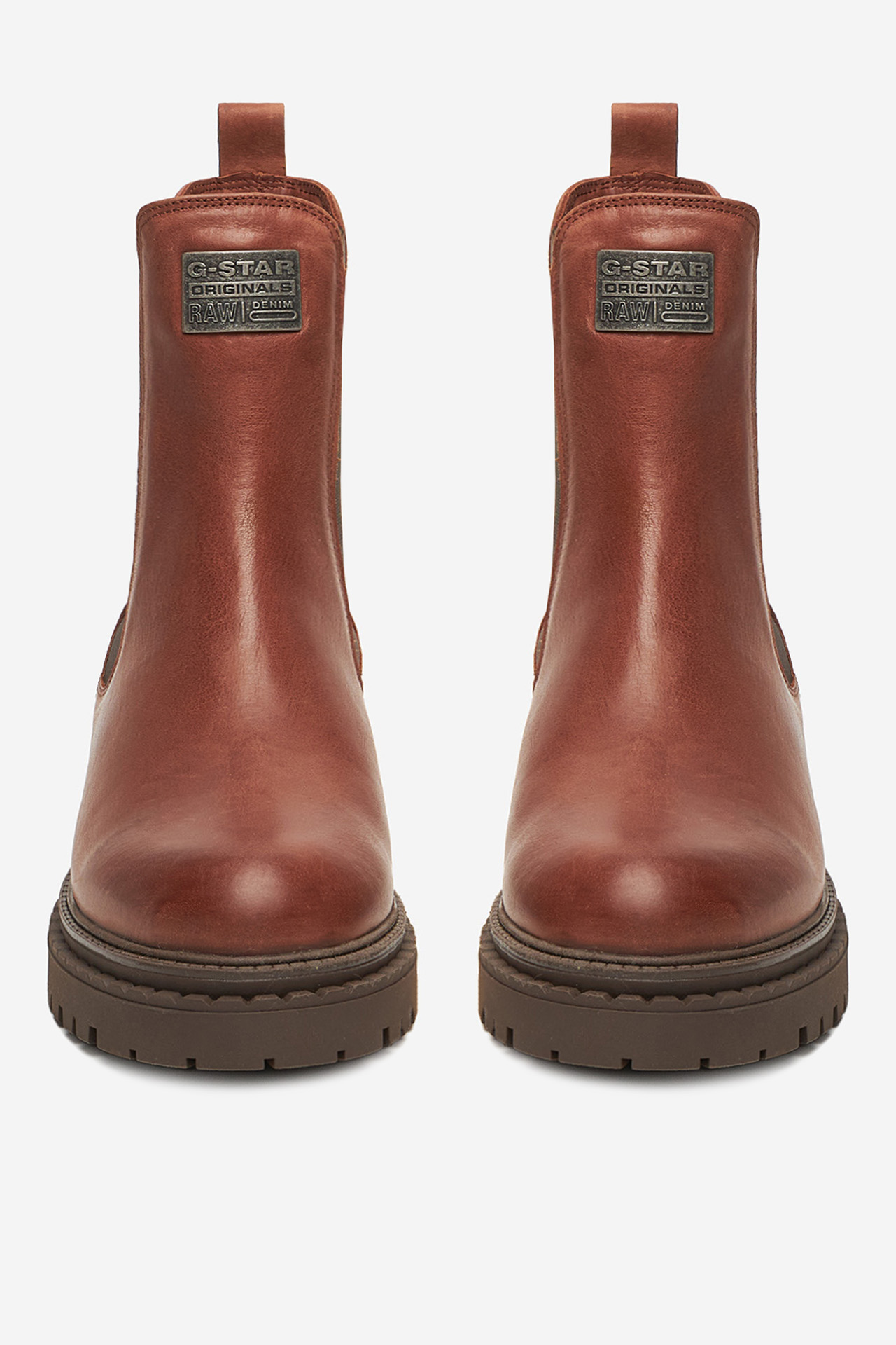 Kotníková obuv s elastickým prvkem Hnědá