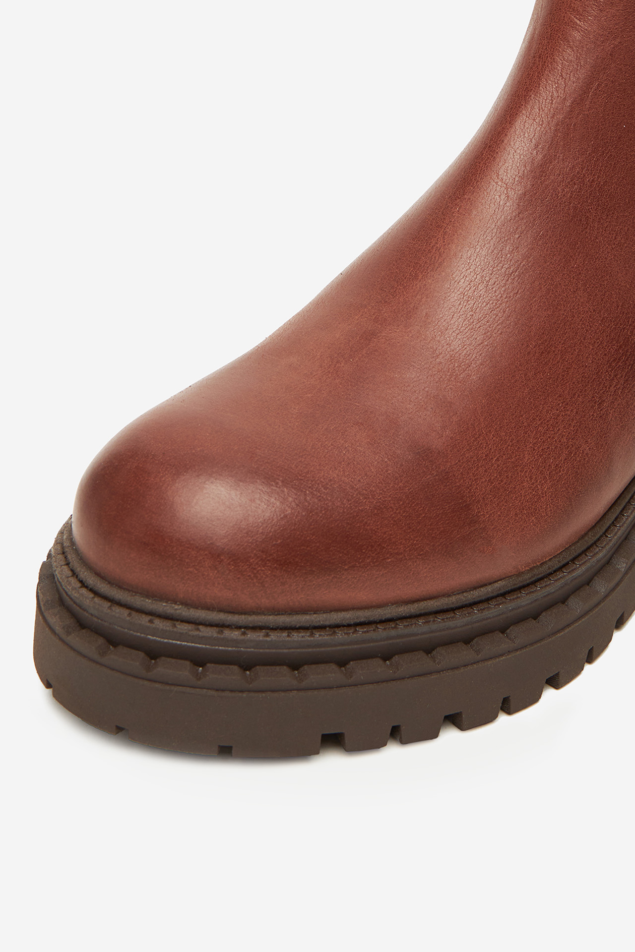 Kotníková obuv s elastickým prvkem Hnědá