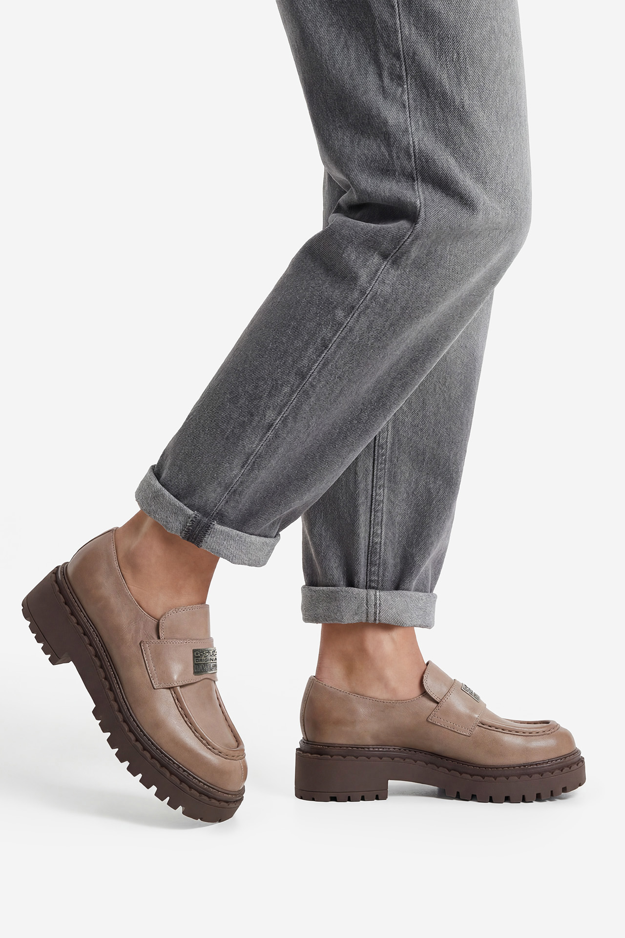 Čevlji brez vezalk Bež