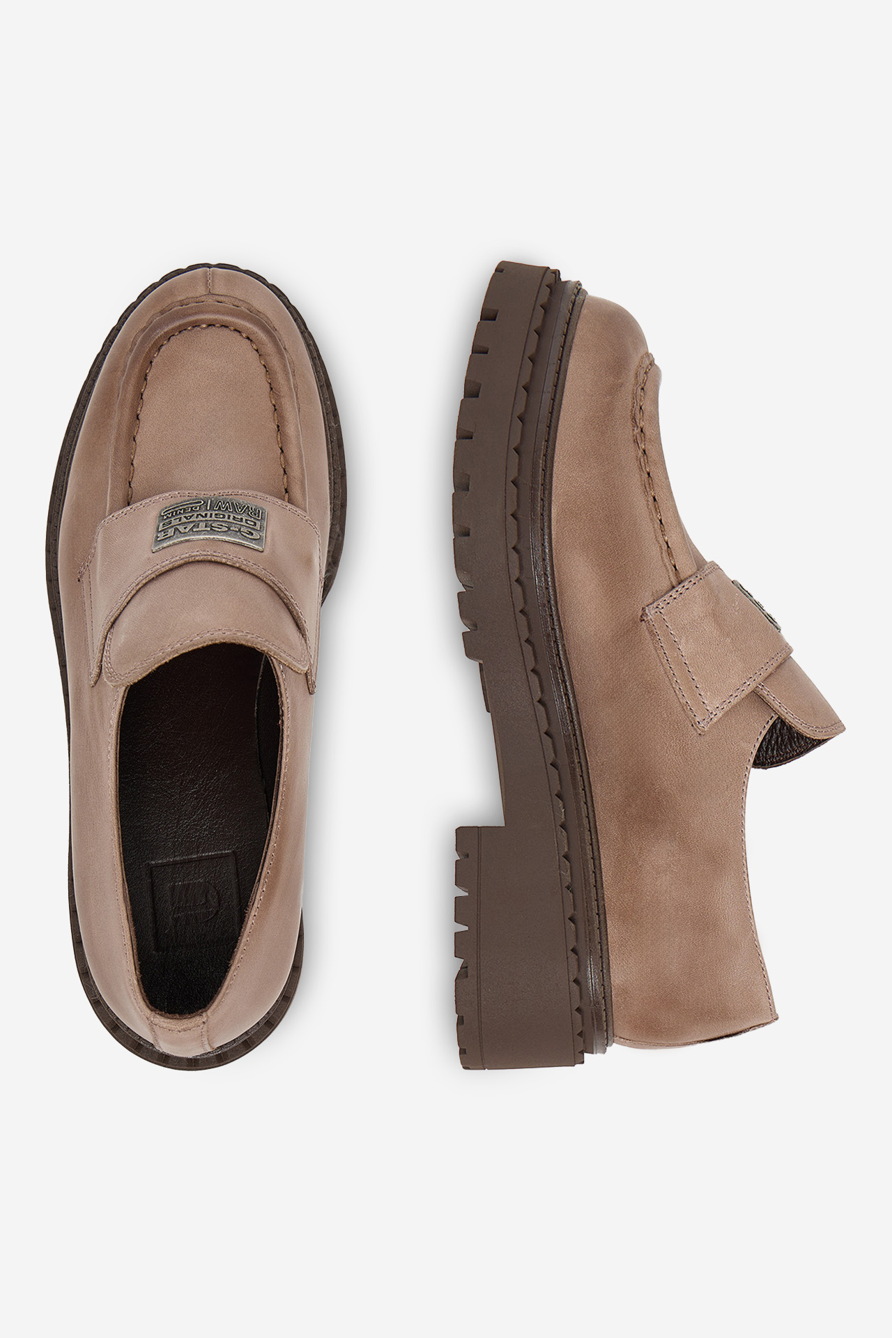 Čevlji brez vezalk Bež