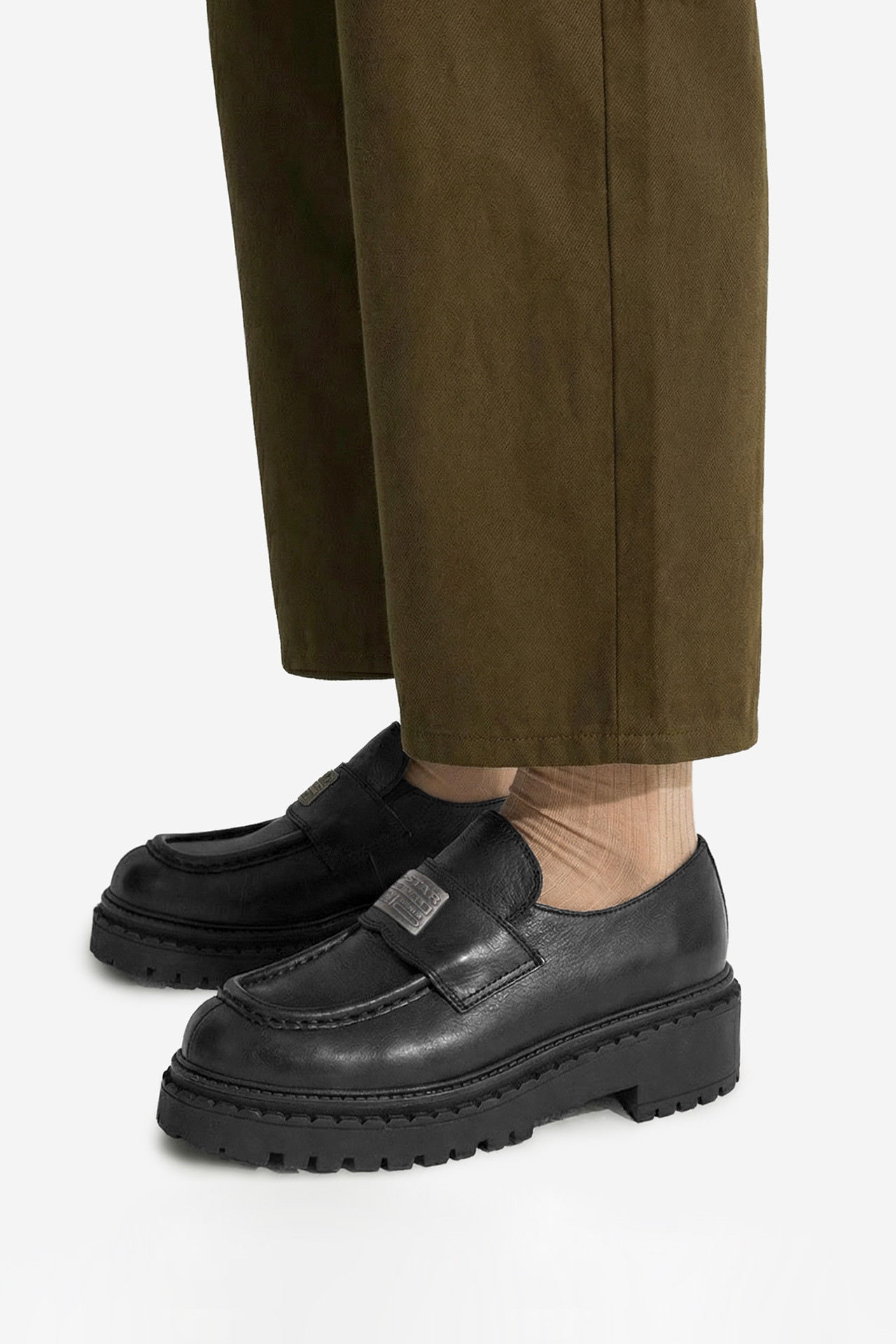 Čevlji brez vezalk Črna