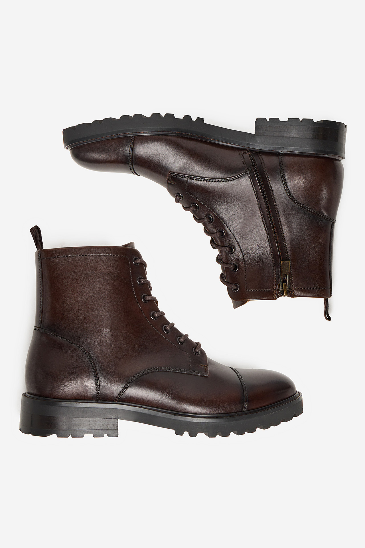 Kotníková obuv Tmavě hnědá