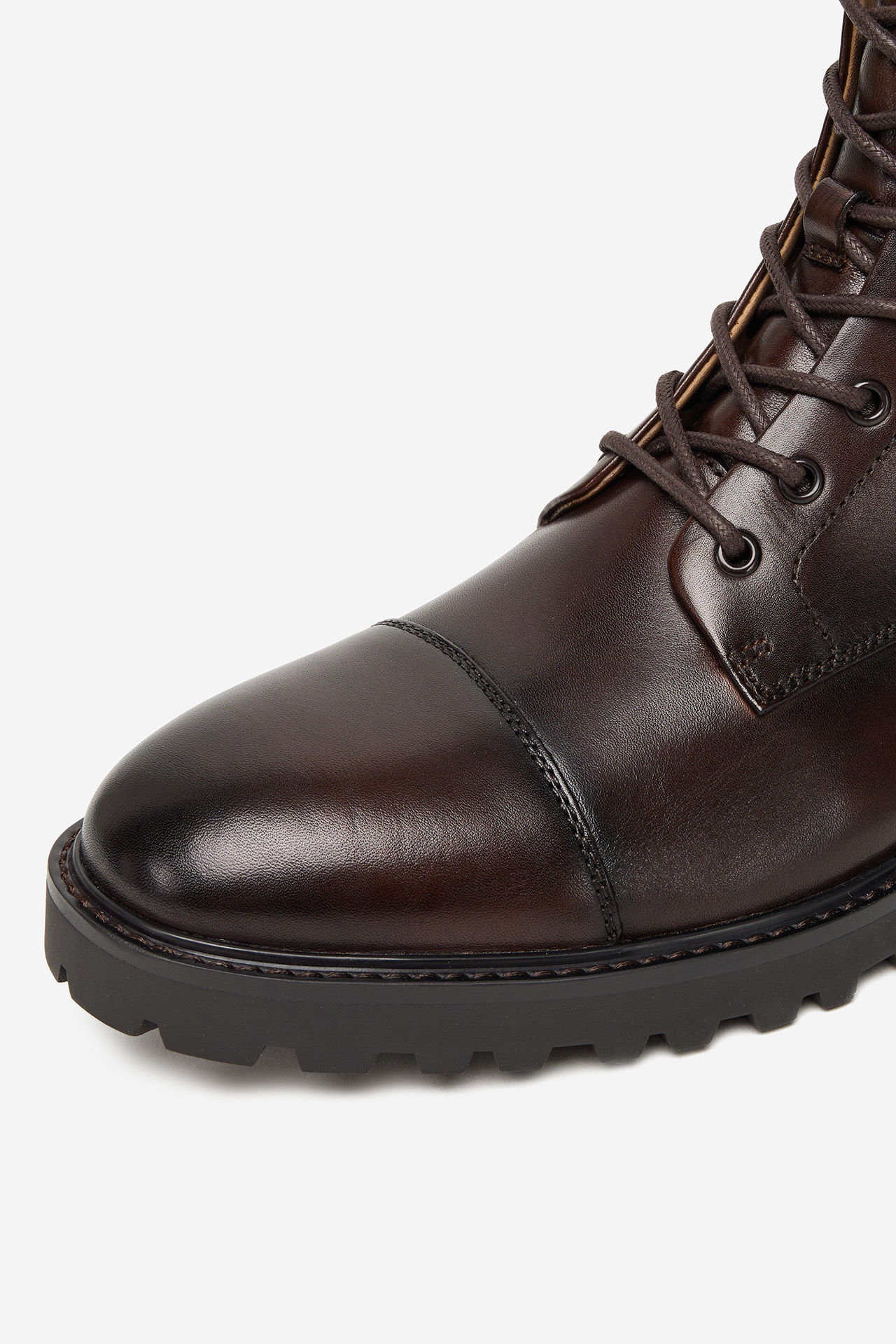 Kotníková obuv Tmavě hnědá