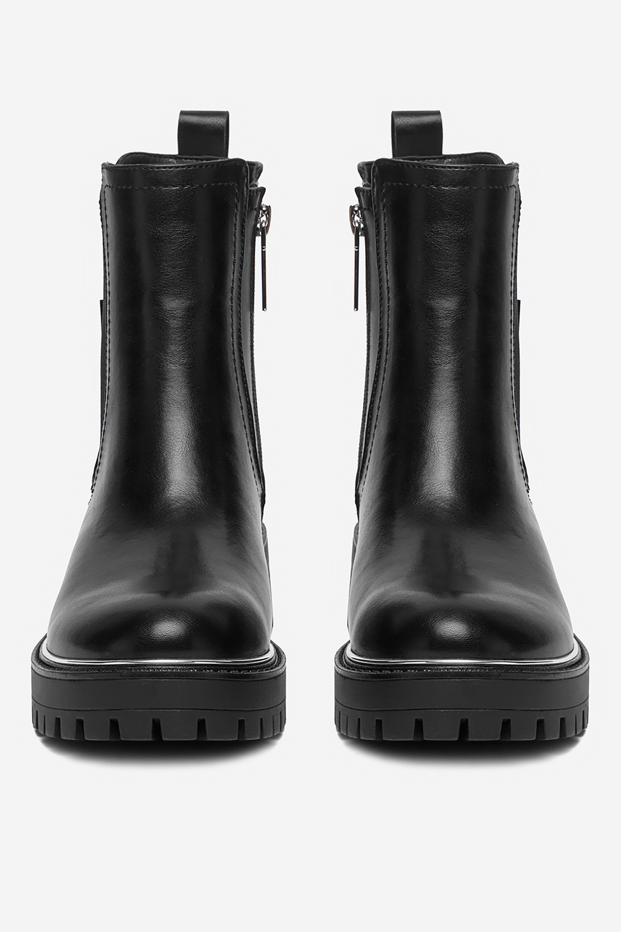 Kotníková obuv s elastickým prvkem Černá