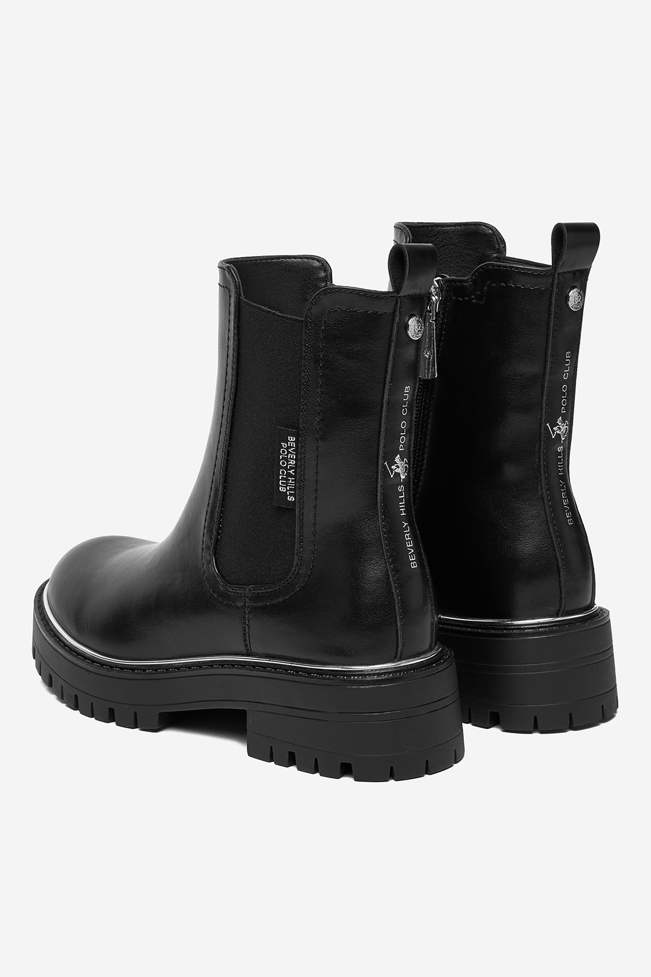 Kotníková obuv s elastickým prvkem Černá