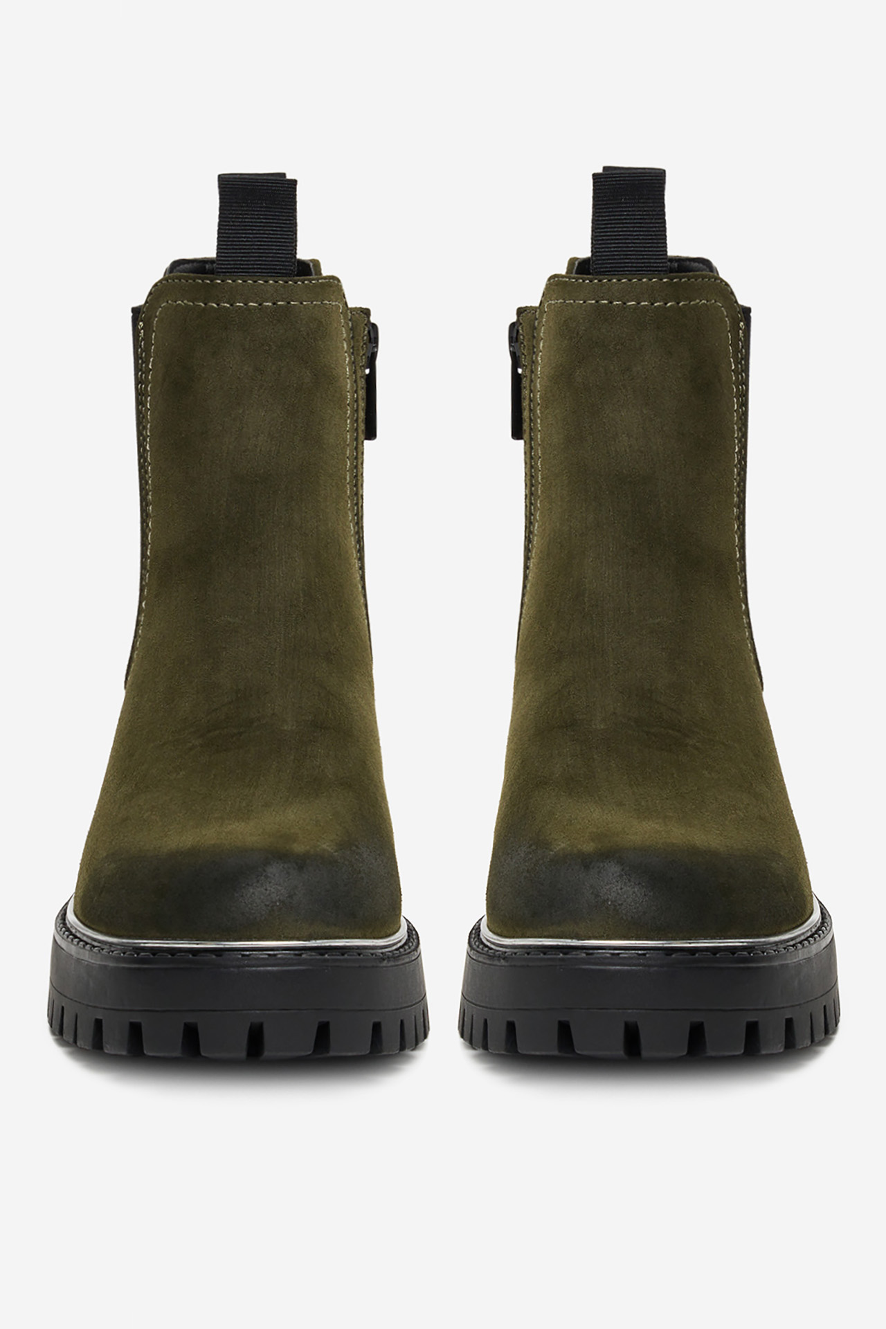 Kotníková obuv s elastickým prvkem Khaki