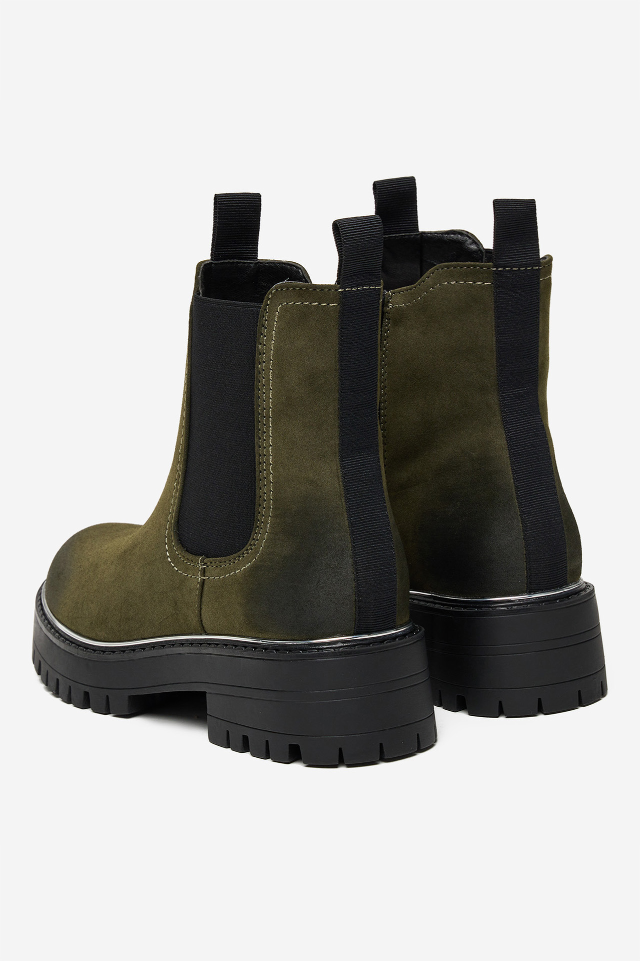 Kotníková obuv s elastickým prvkem Khaki