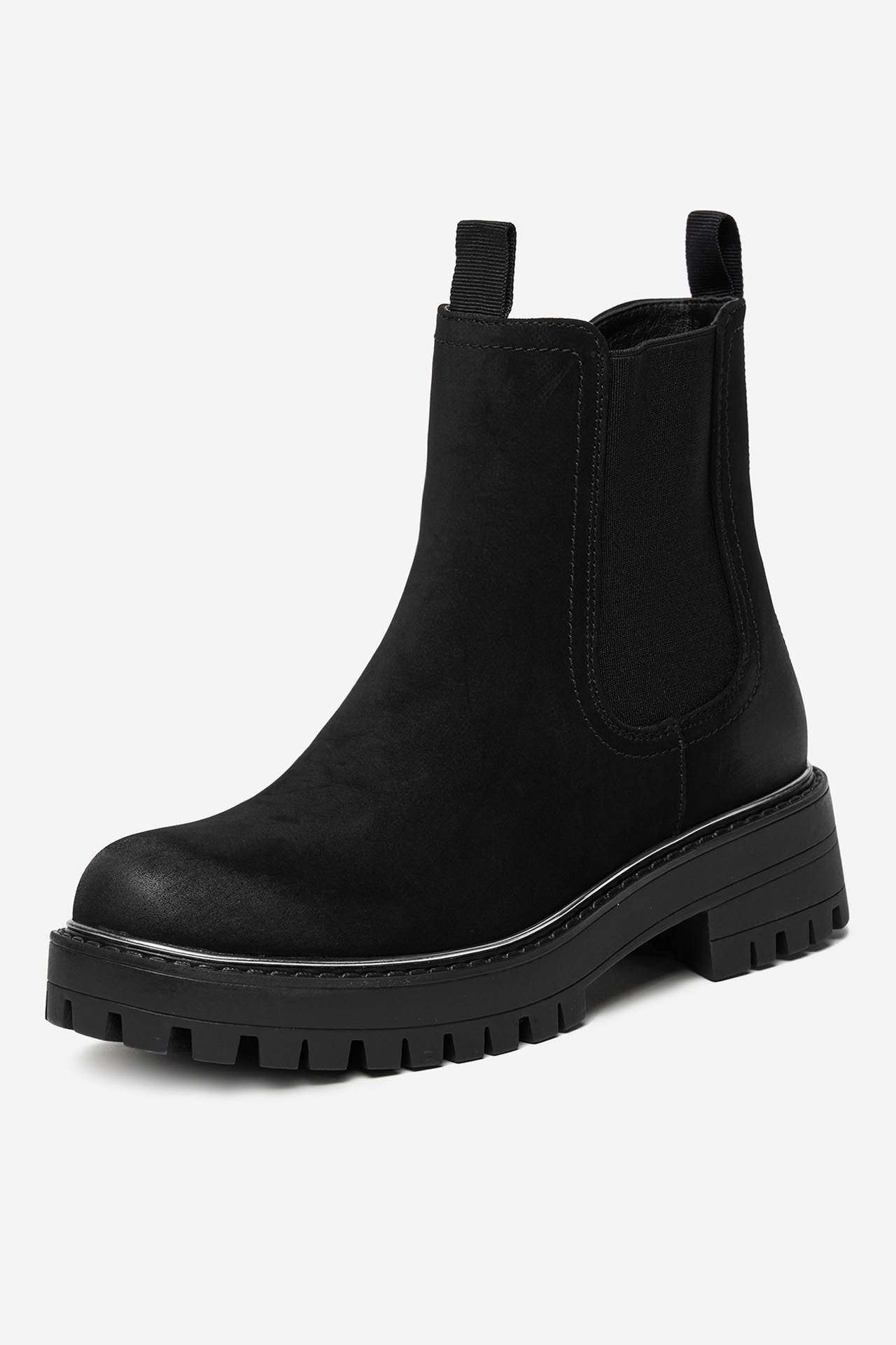 Kotníková obuv s elastickým prvkem Černá