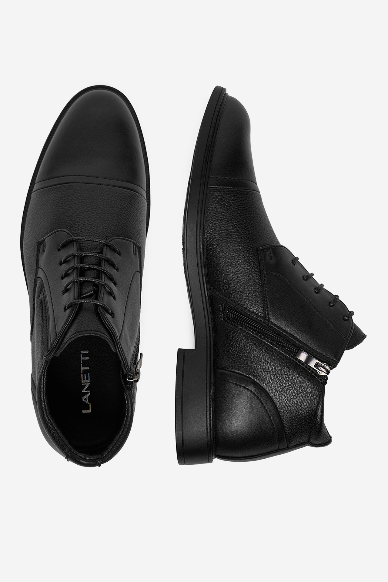 Gležnjarji z vezalkami Črna