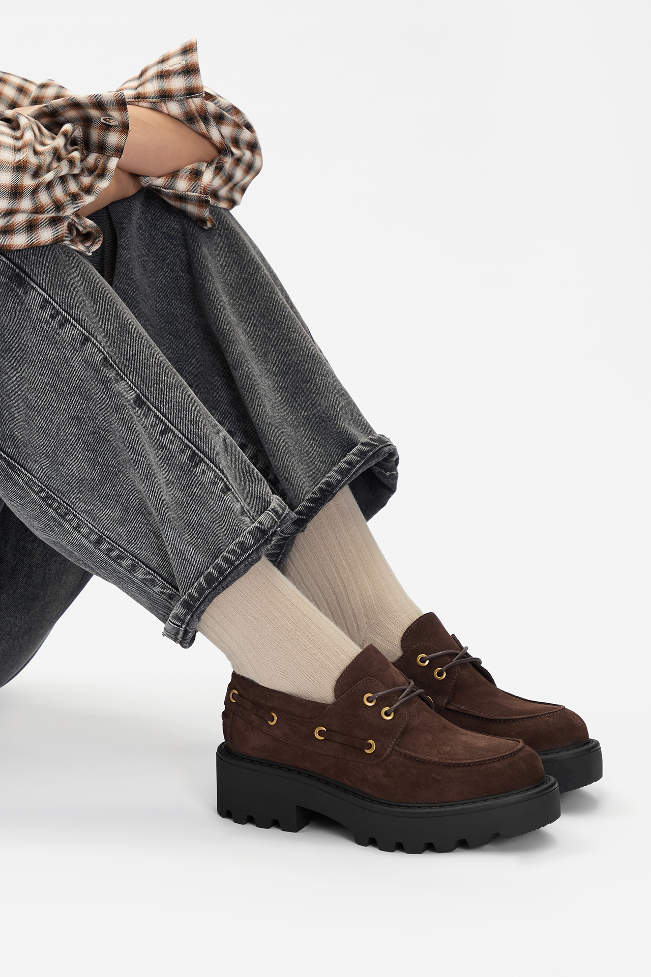 Loafersy Tmavě hnědá