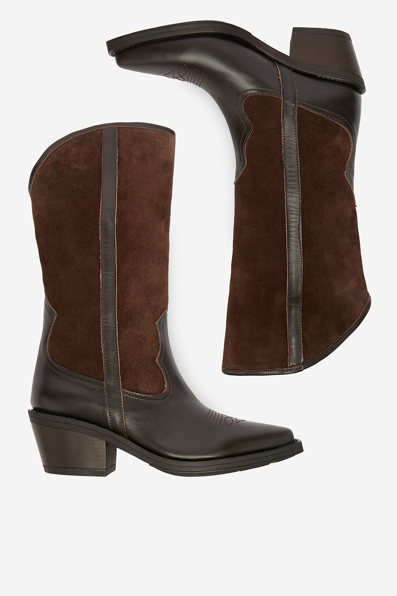 Kovbojská obuv Tmavě hnědá