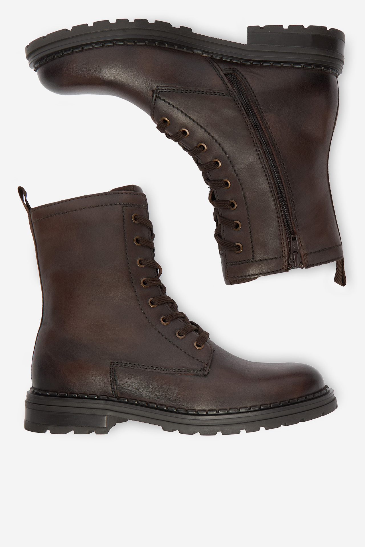 Kotníková obuv Tmavě hnědá