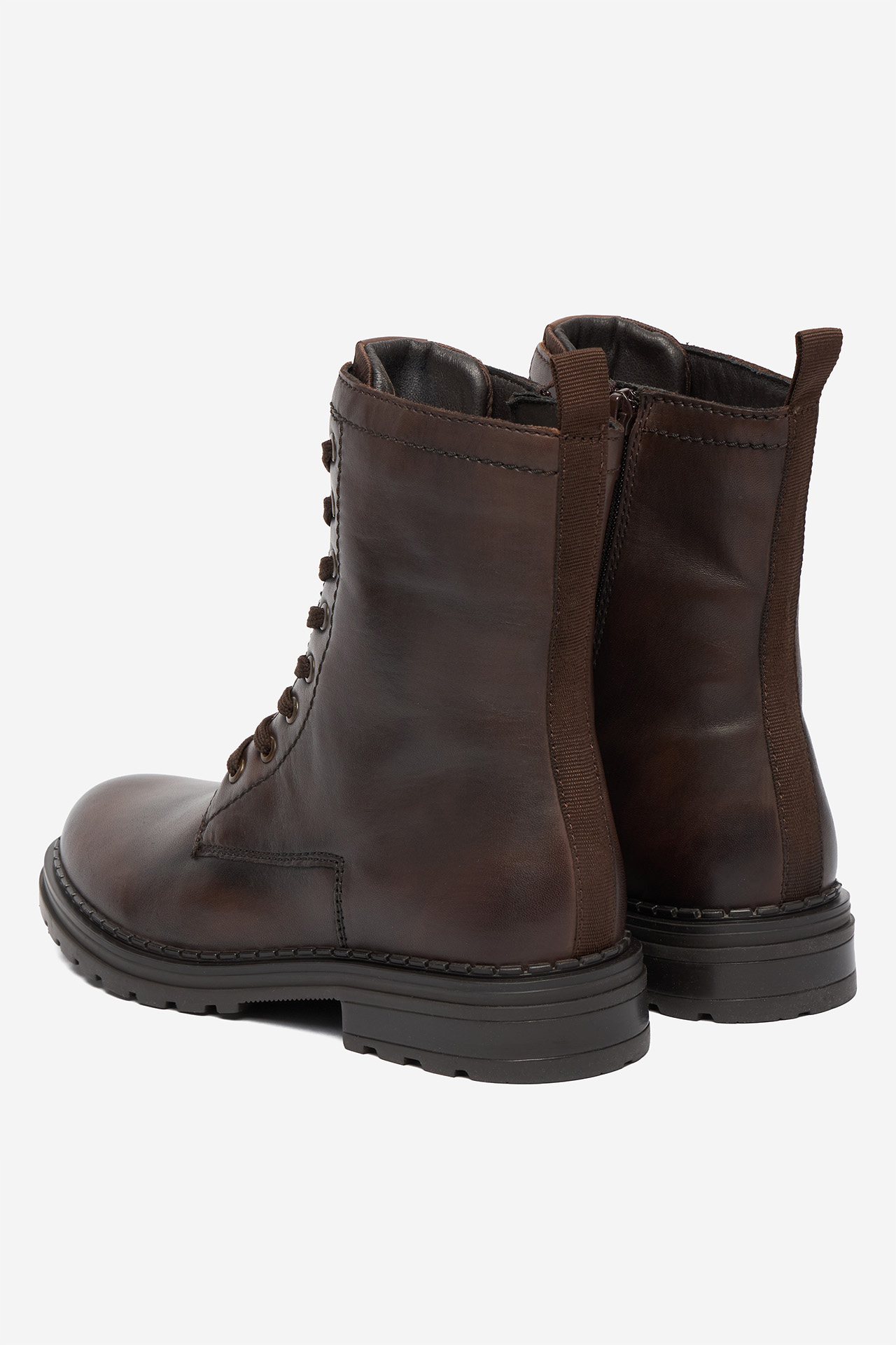 Kotníková obuv Tmavě hnědá