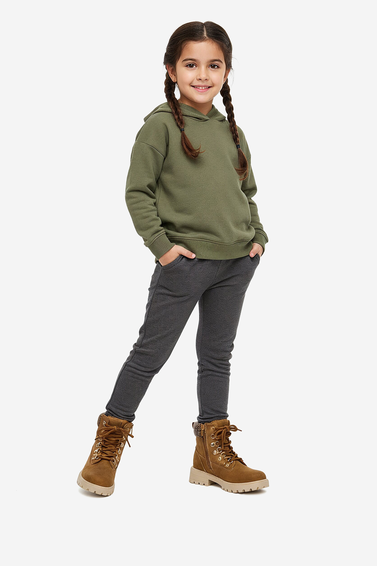 Gležnjarji z vezalkami Rjava