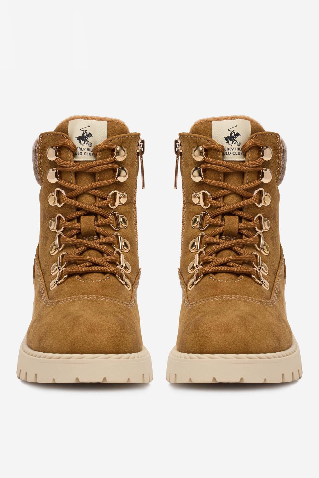 Gležnjarji z vezalkami Rjava