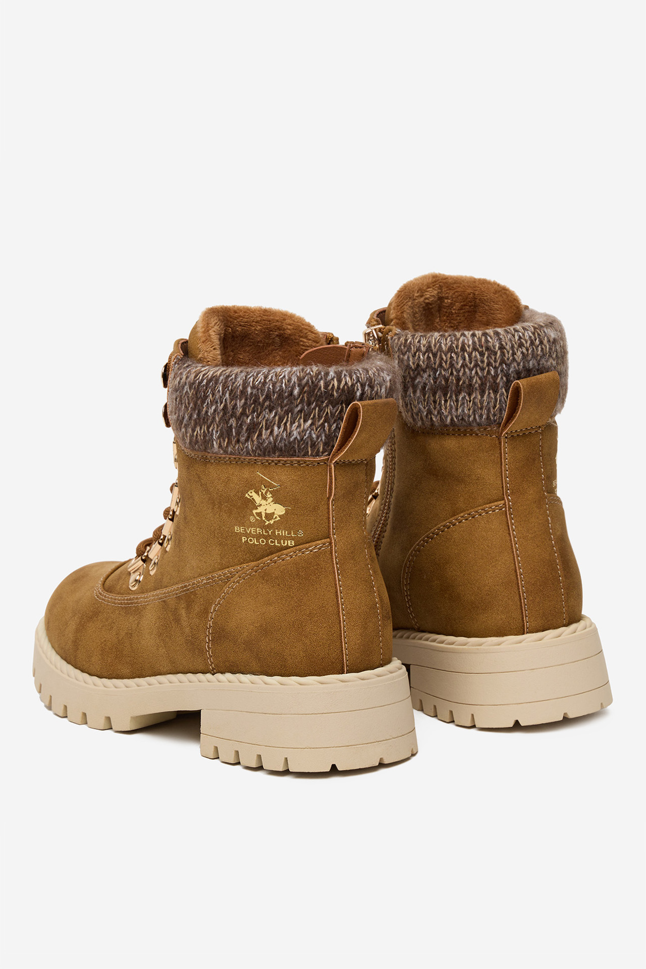 Gležnjarji z vezalkami Rjava