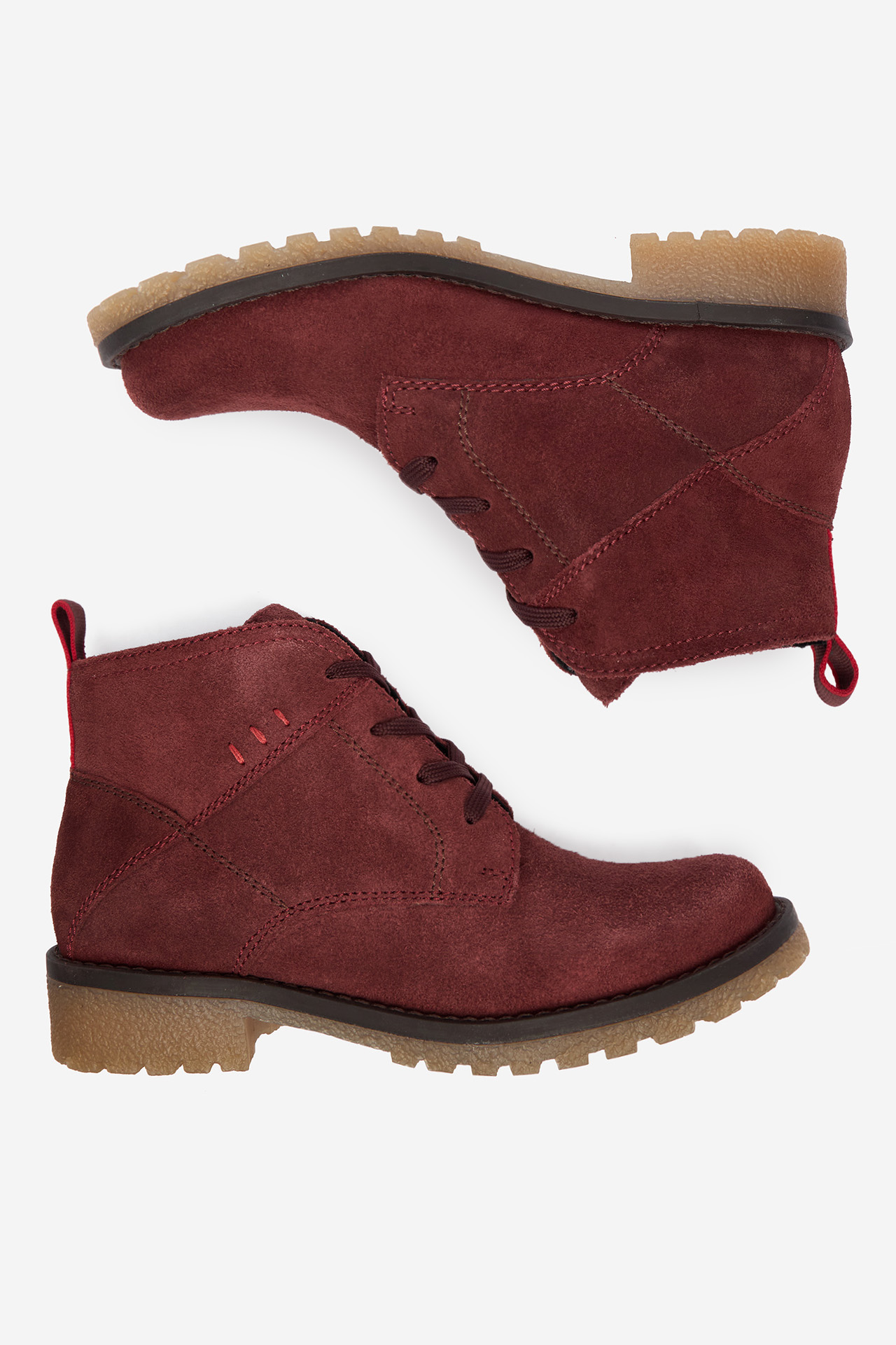 Šnurovacie topánky Bordó