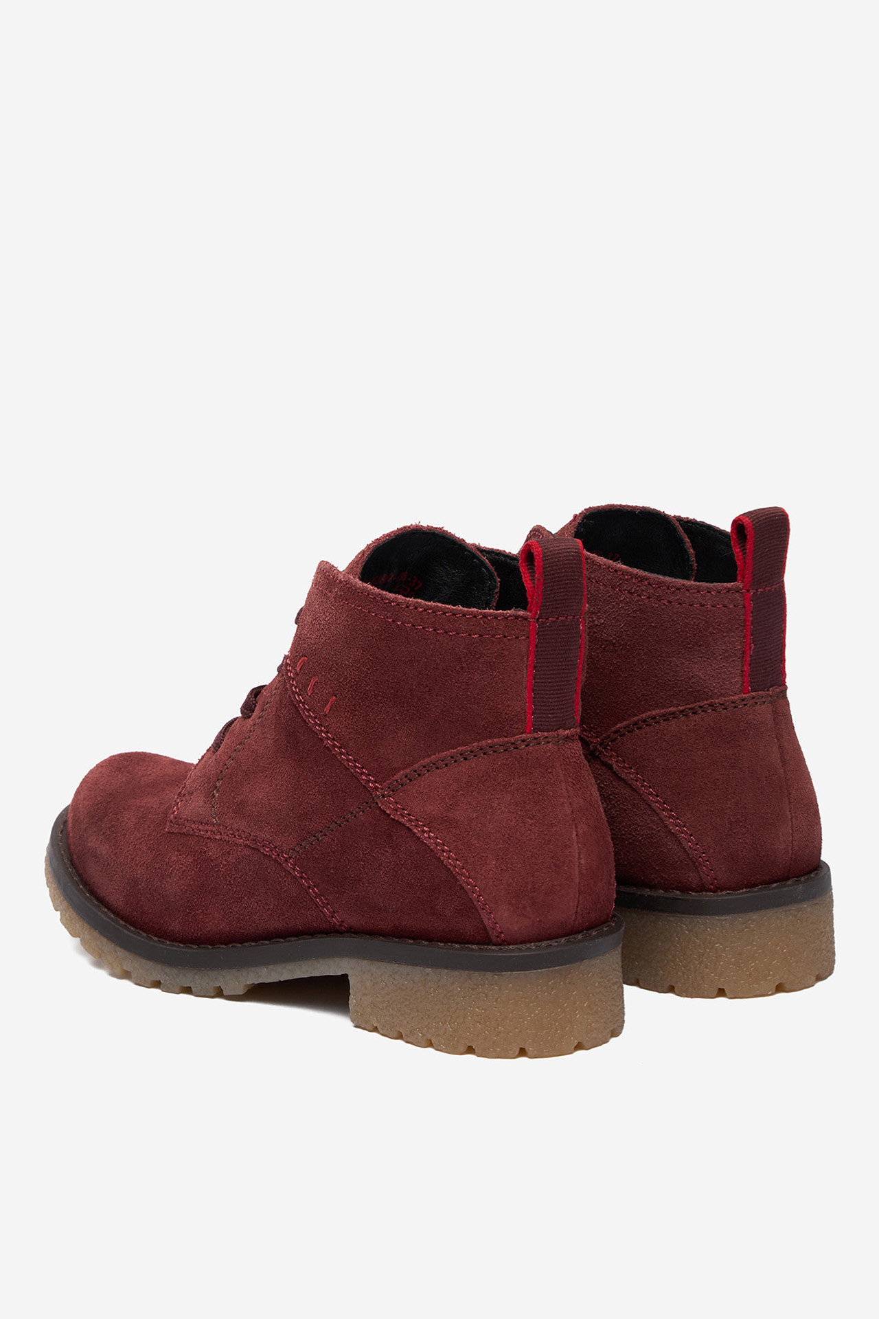 Šnurovacie topánky Bordó