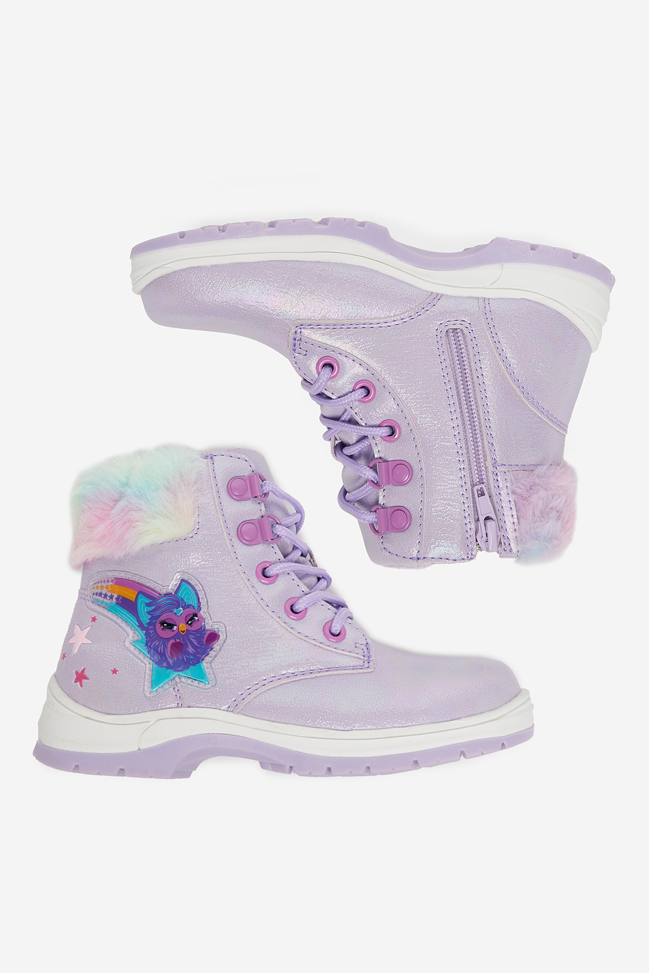 Gležnjarji z vezalkami Fuchsia