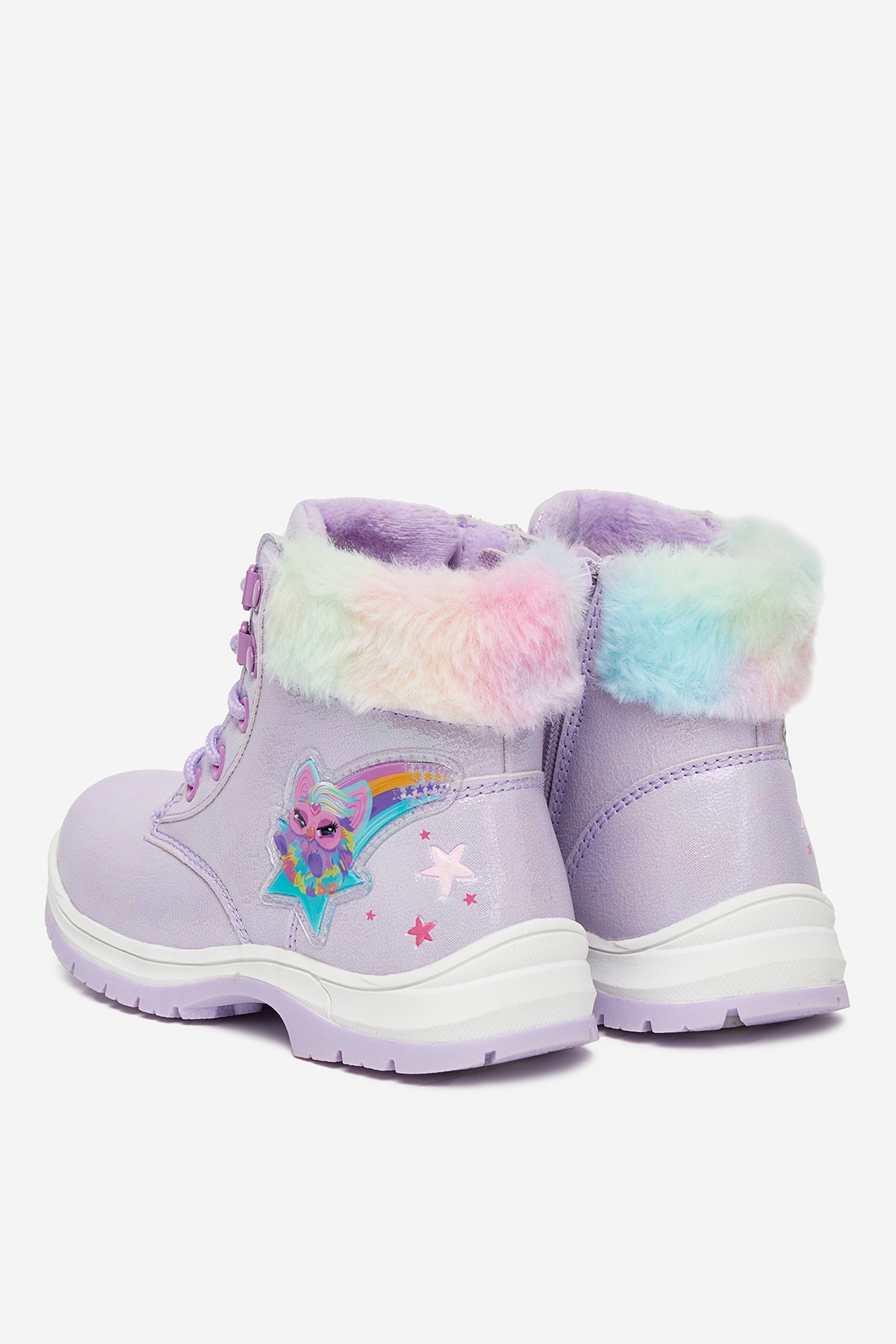 Gležnjarji z vezalkami Fuchsia