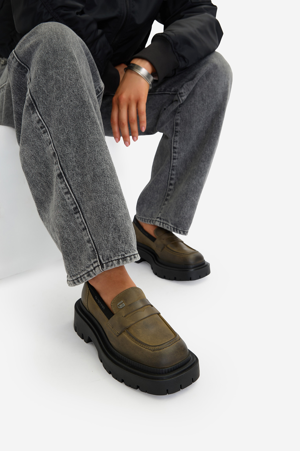 Čevlji brez vezalk Temno zelena