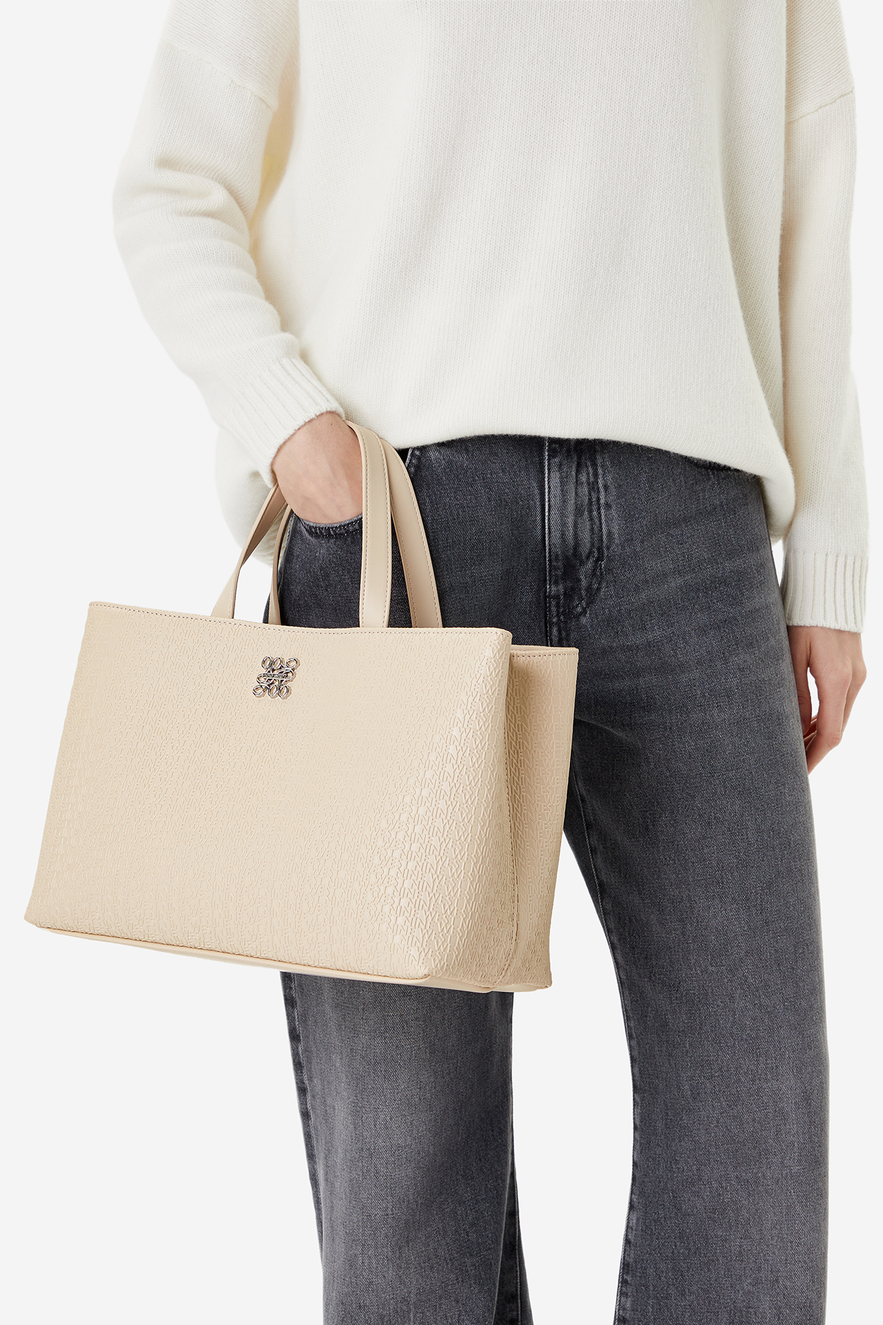 【hama3494】 Geantă de mână NINE WEST CEO-HAMPSHIRE-III-LDA8174 Crem - CCC.eu