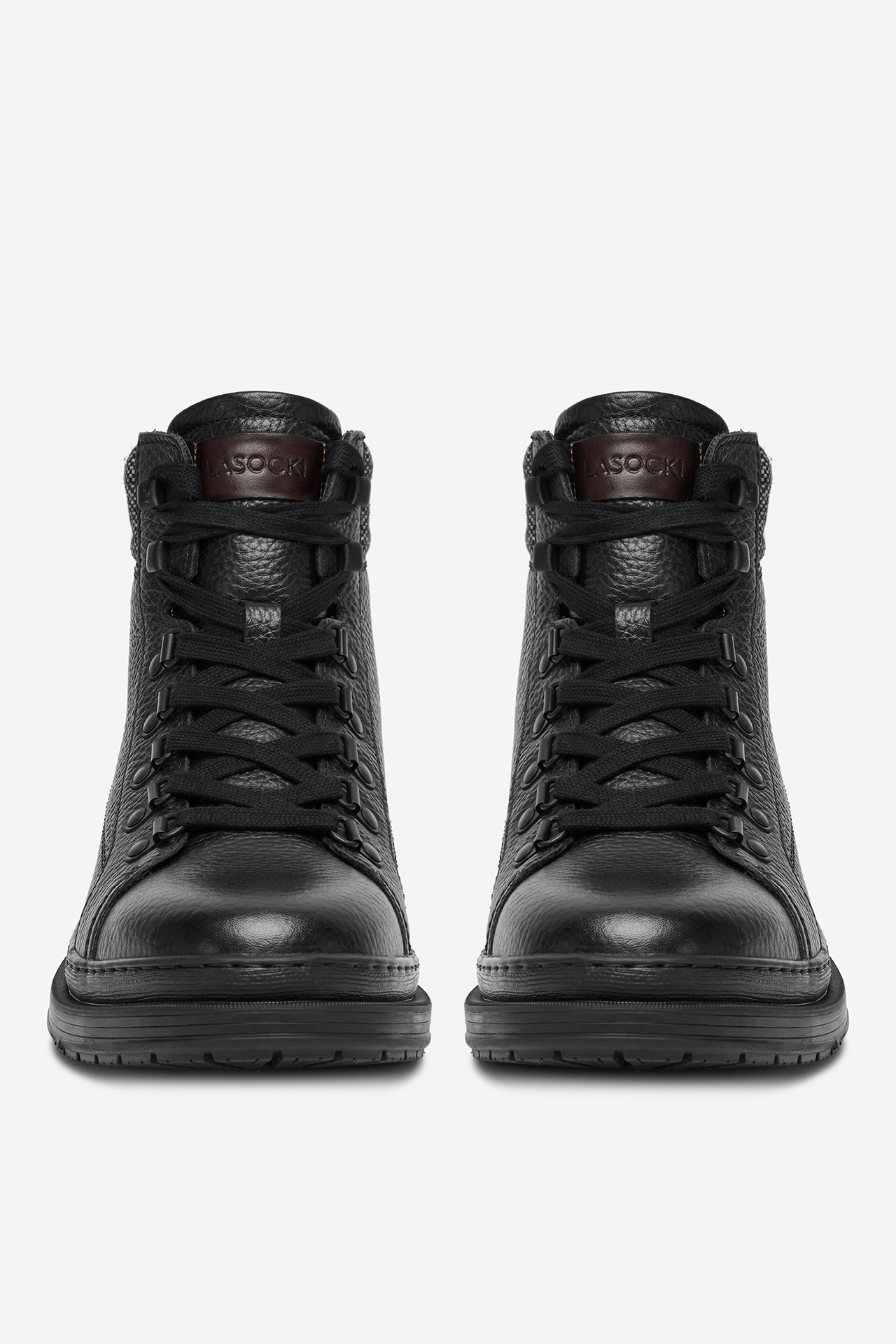 Gležnjarji z vezalkami Črna