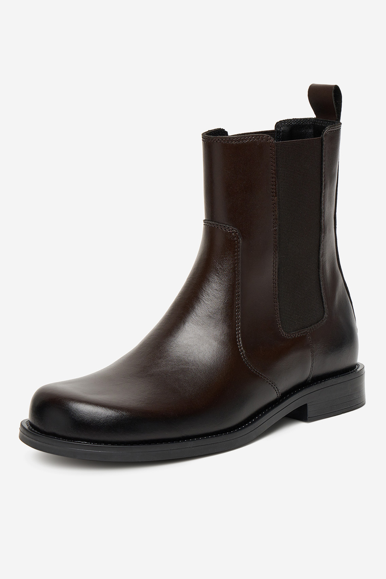 Kotníková obuv s elastickým prvkem Hnědá