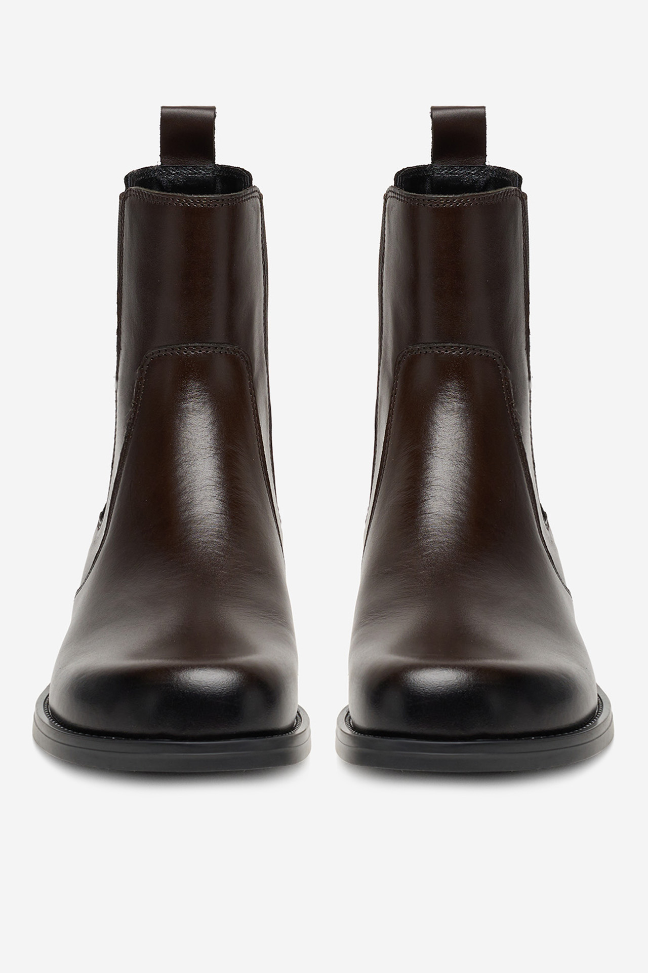 Kotníková obuv s elastickým prvkem Hnědá