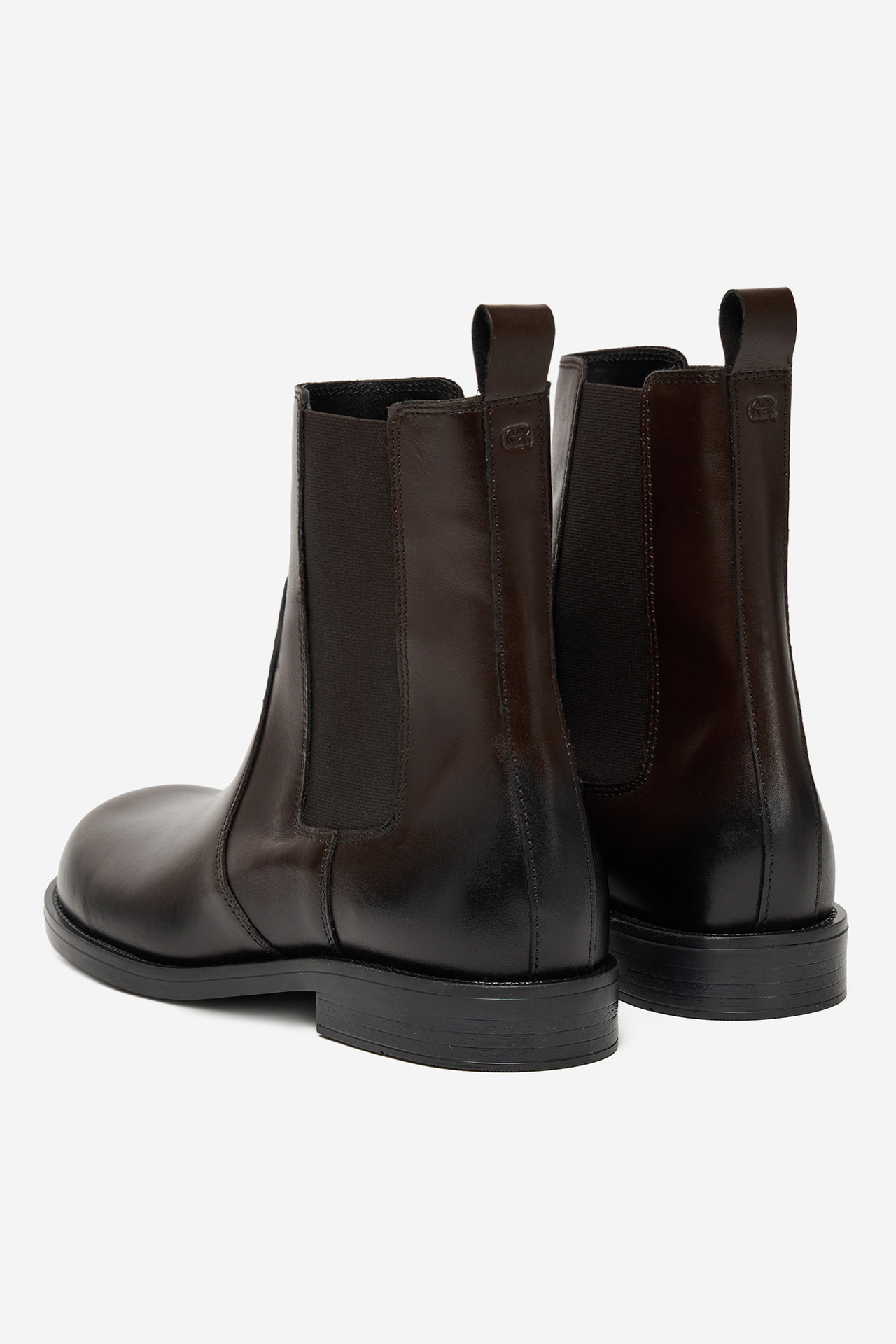 Kotníková obuv s elastickým prvkem Hnědá