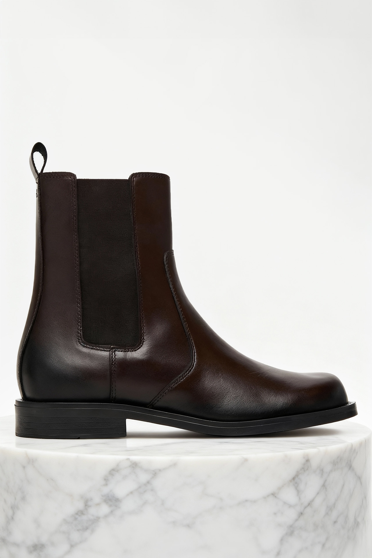 Kotníková obuv s elastickým prvkem Hnědá