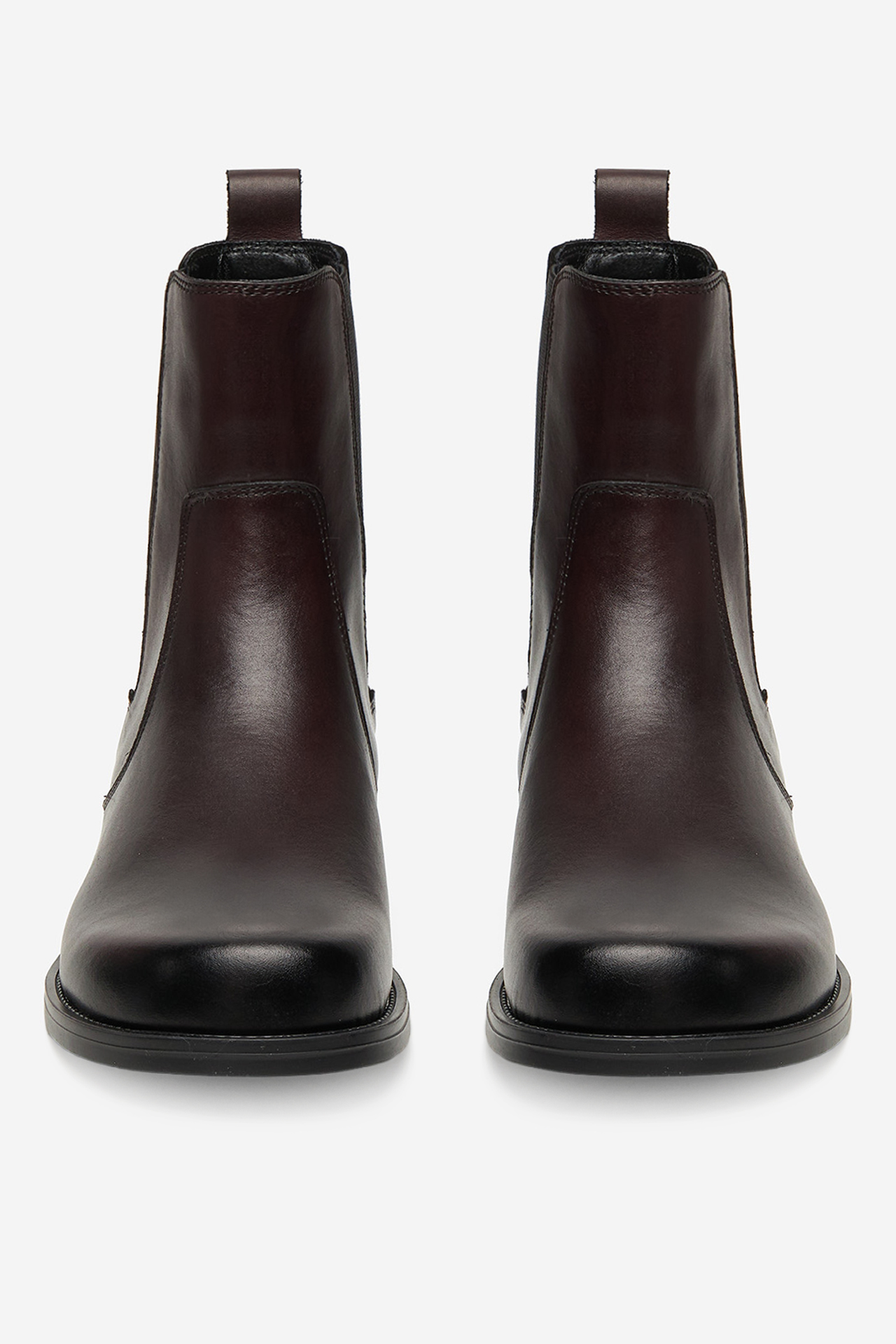 Kotníková obuv s elastickým prvkem Vínový