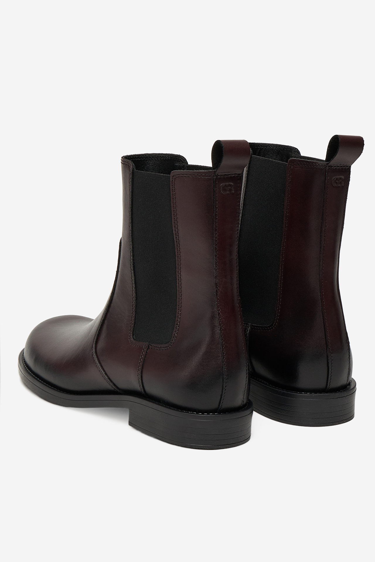 Kotníková obuv s elastickým prvkem Vínový