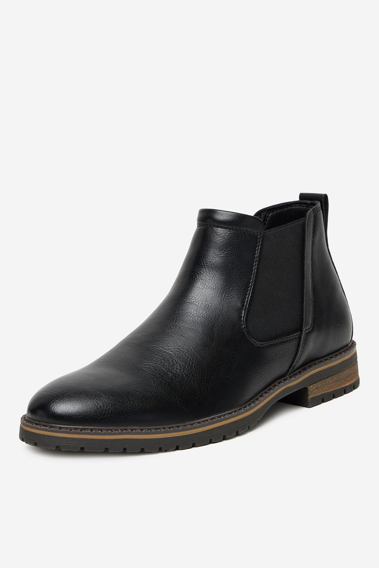 Kotníková obuv s elastickým prvkem Černá