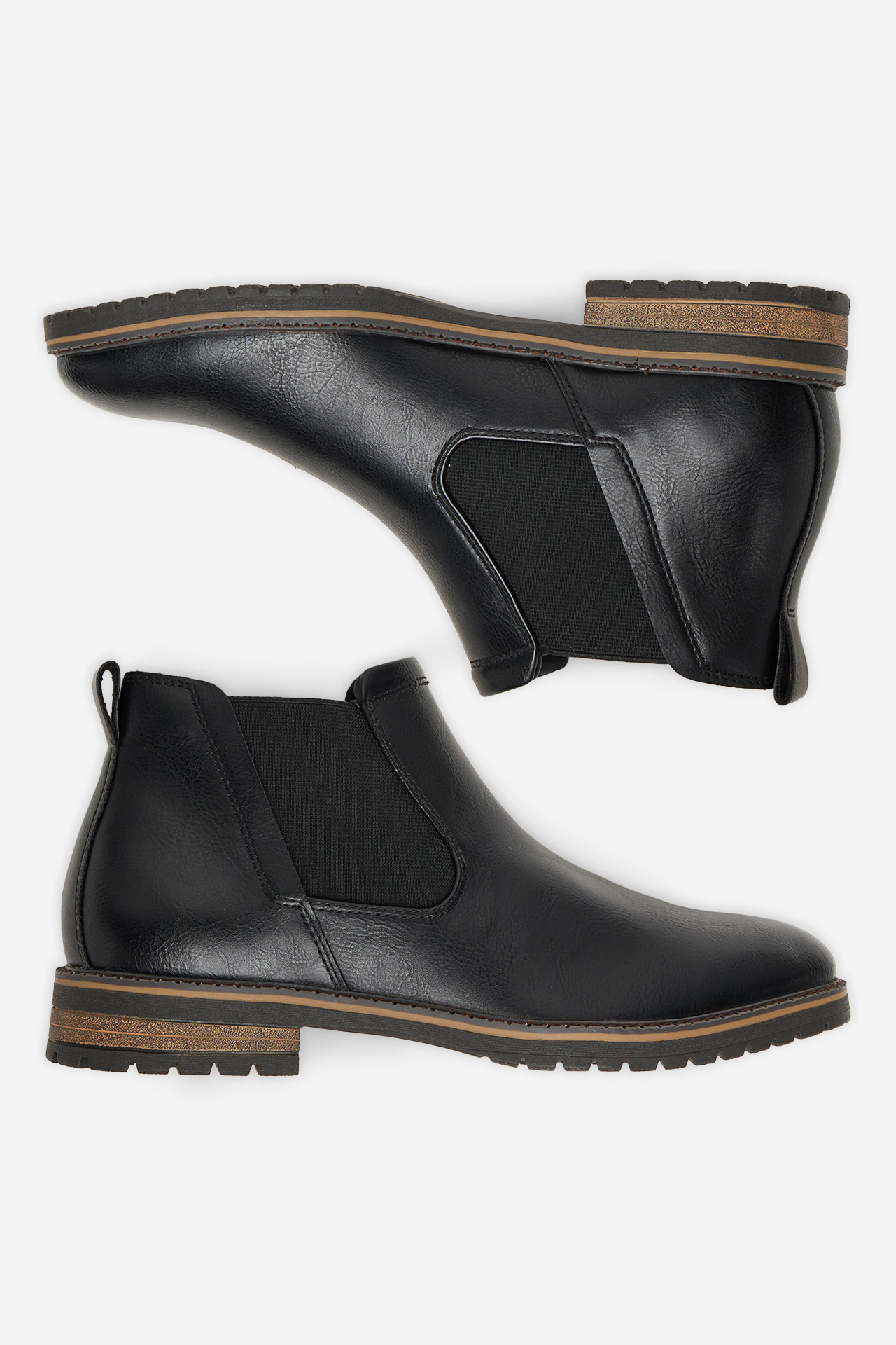 Kotníková obuv s elastickým prvkem Černá