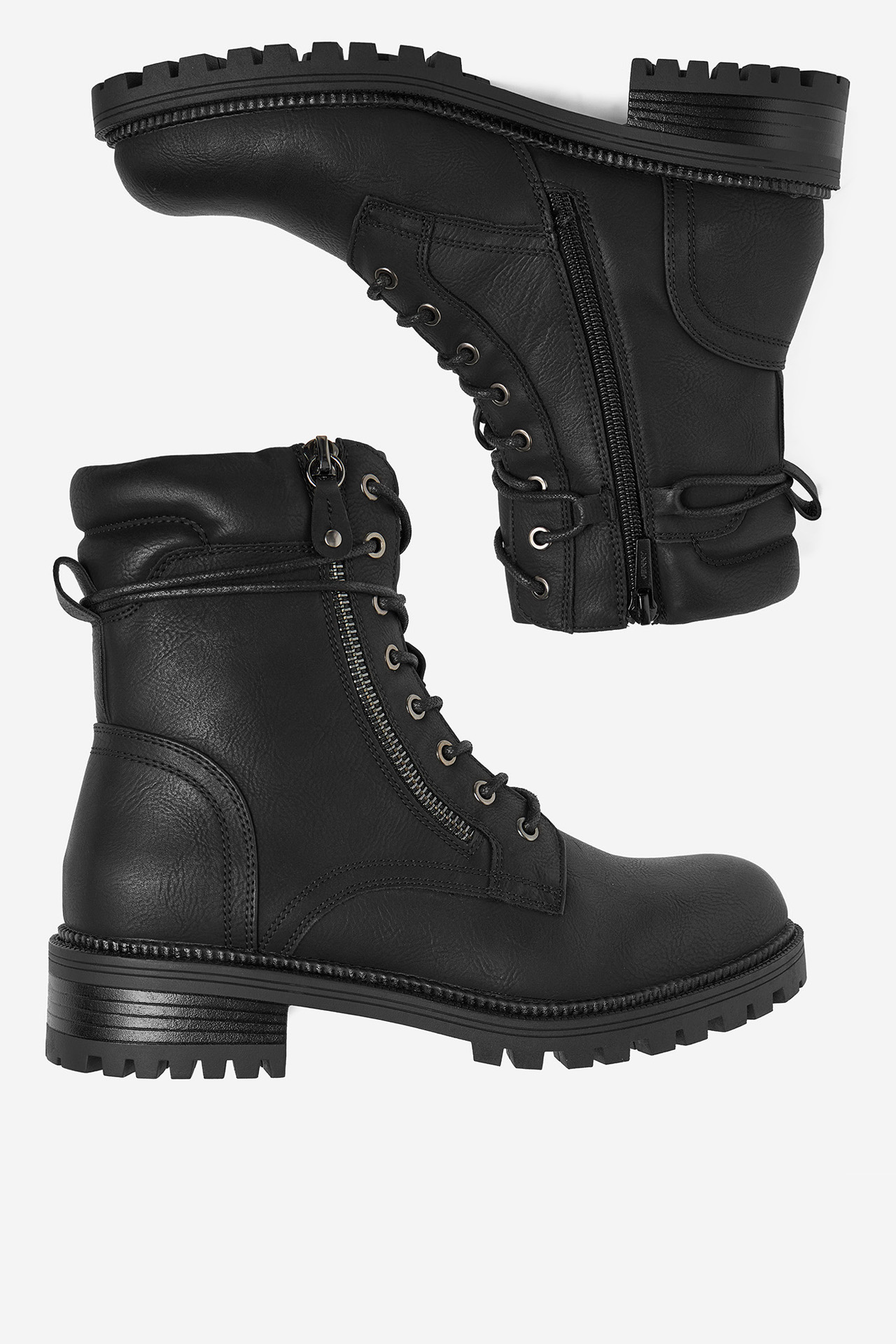 Šnurovacie topánky Čierna