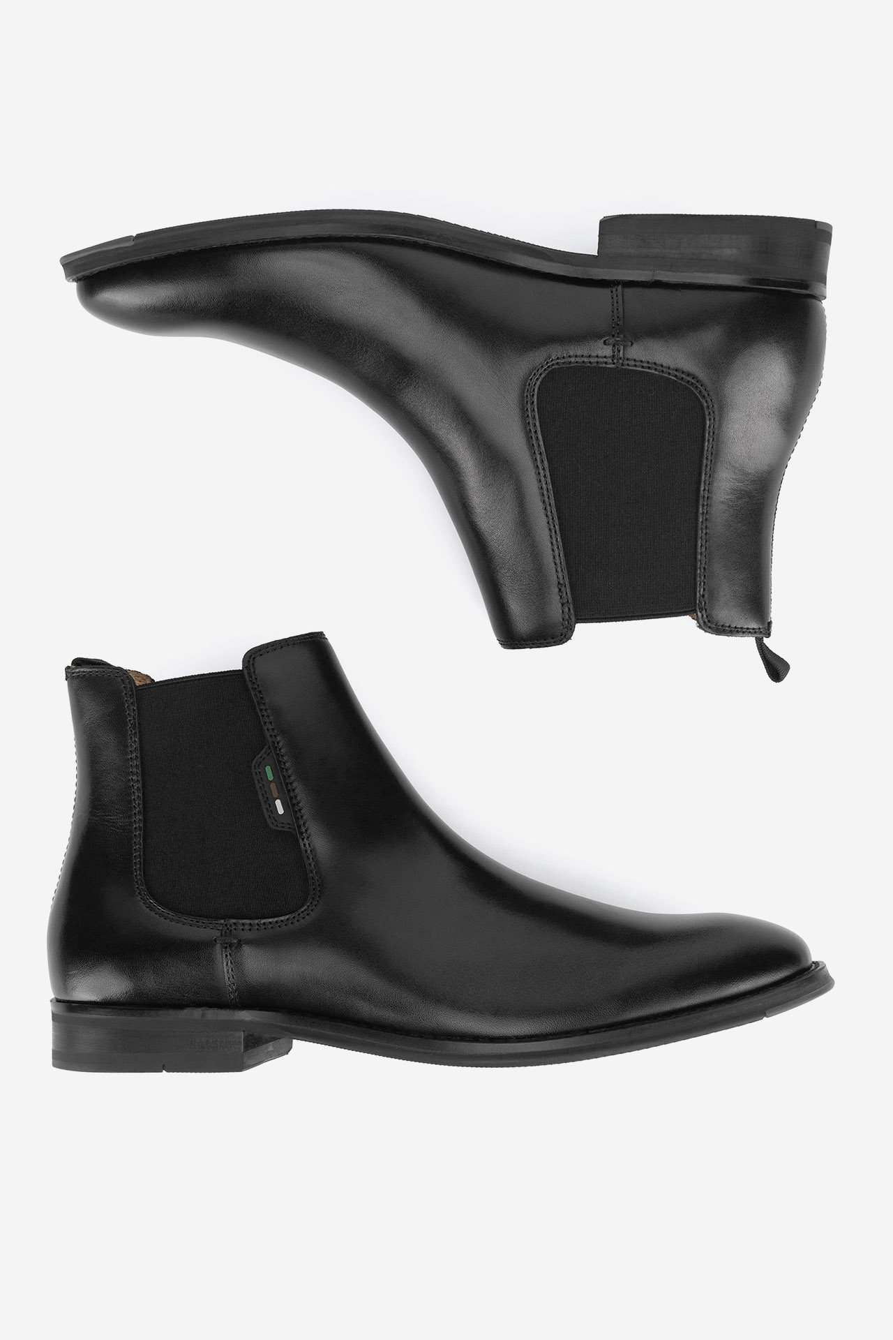 Kotníková obuv s elastickým prvkem Černá