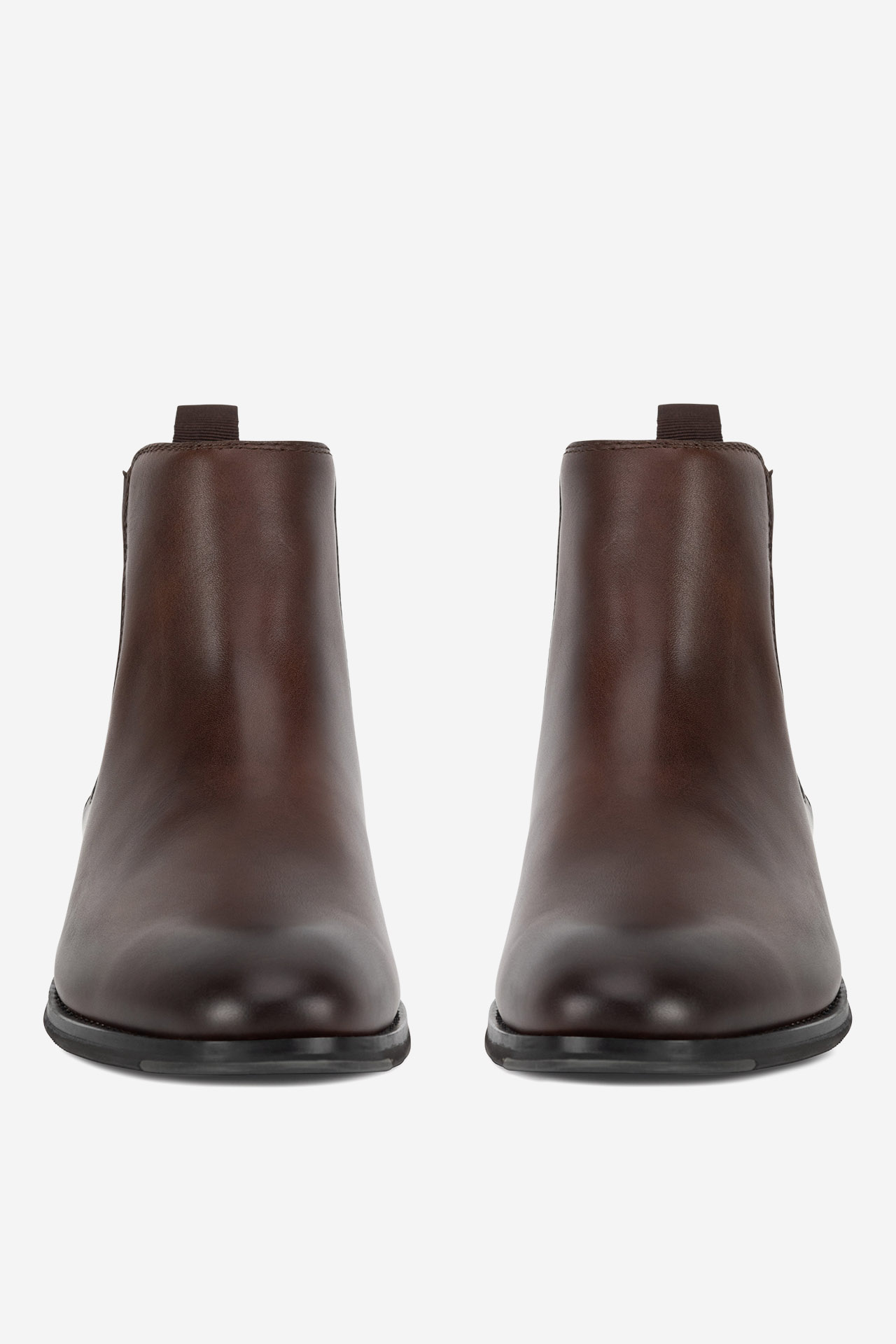 Kotníková obuv s elastickým prvkem Tmavě hnědá