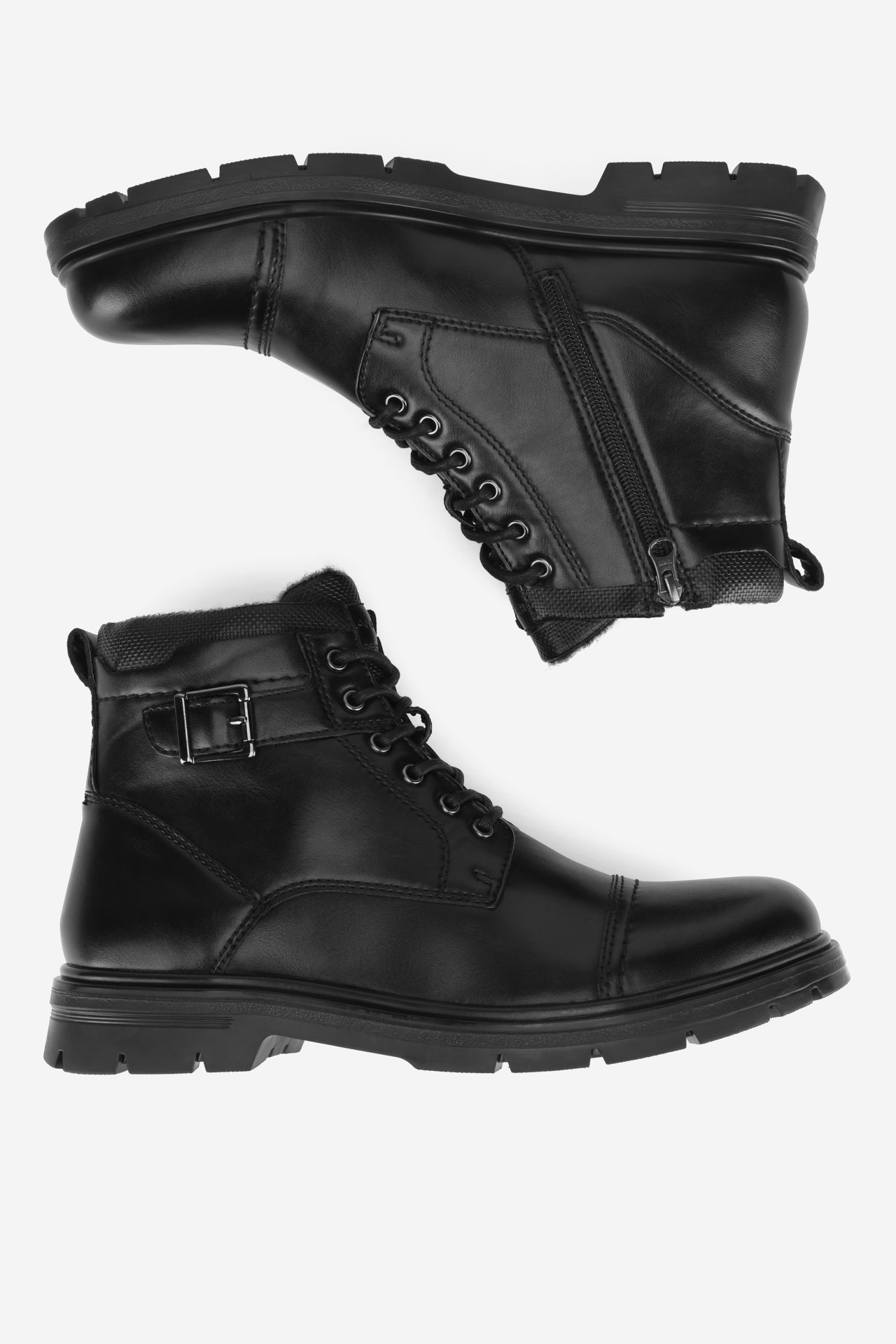 Gležnjarji z vezalkami Črna